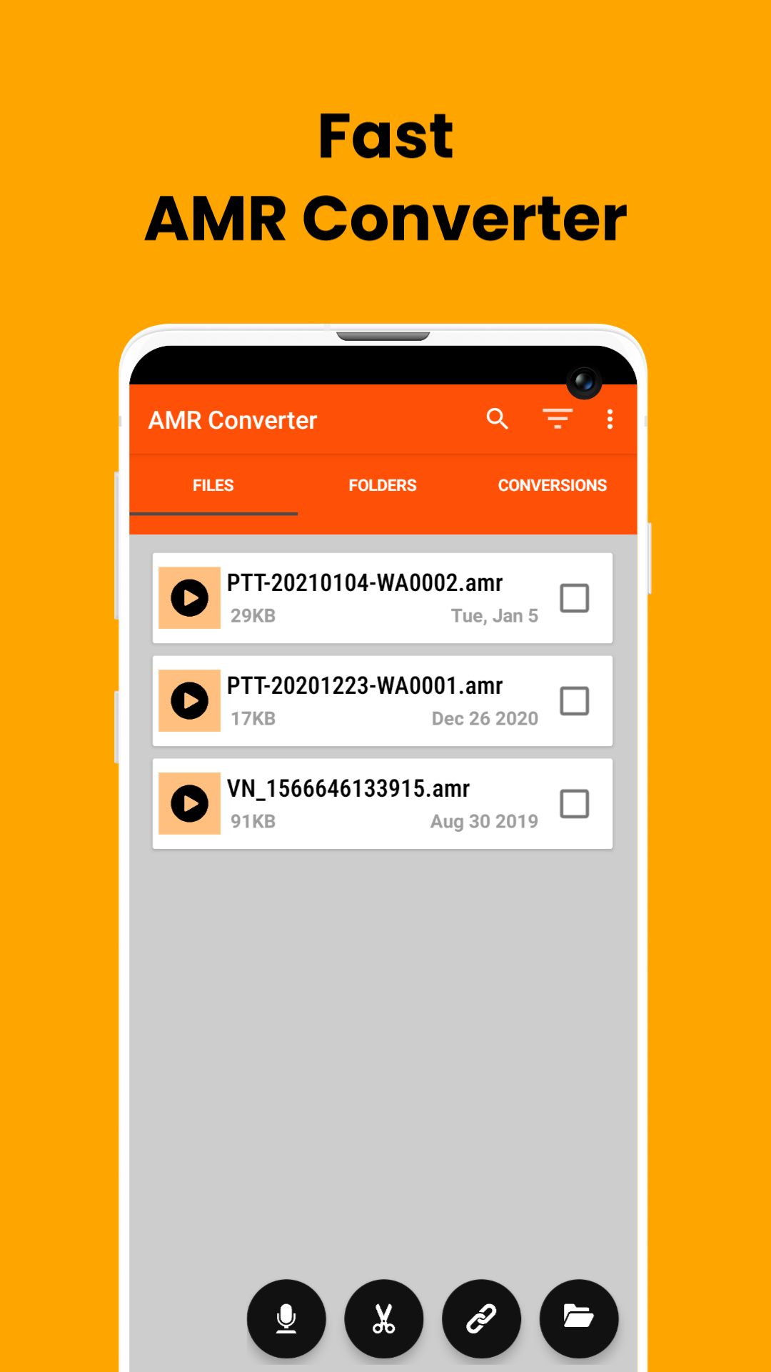 اسکرین شات 1 برنامه AMR to MP3 Converter