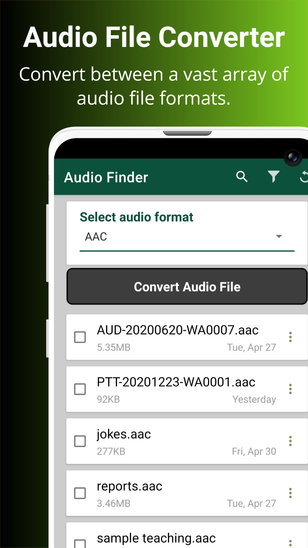 اسکرین شات 4 برنامه Audio Converter