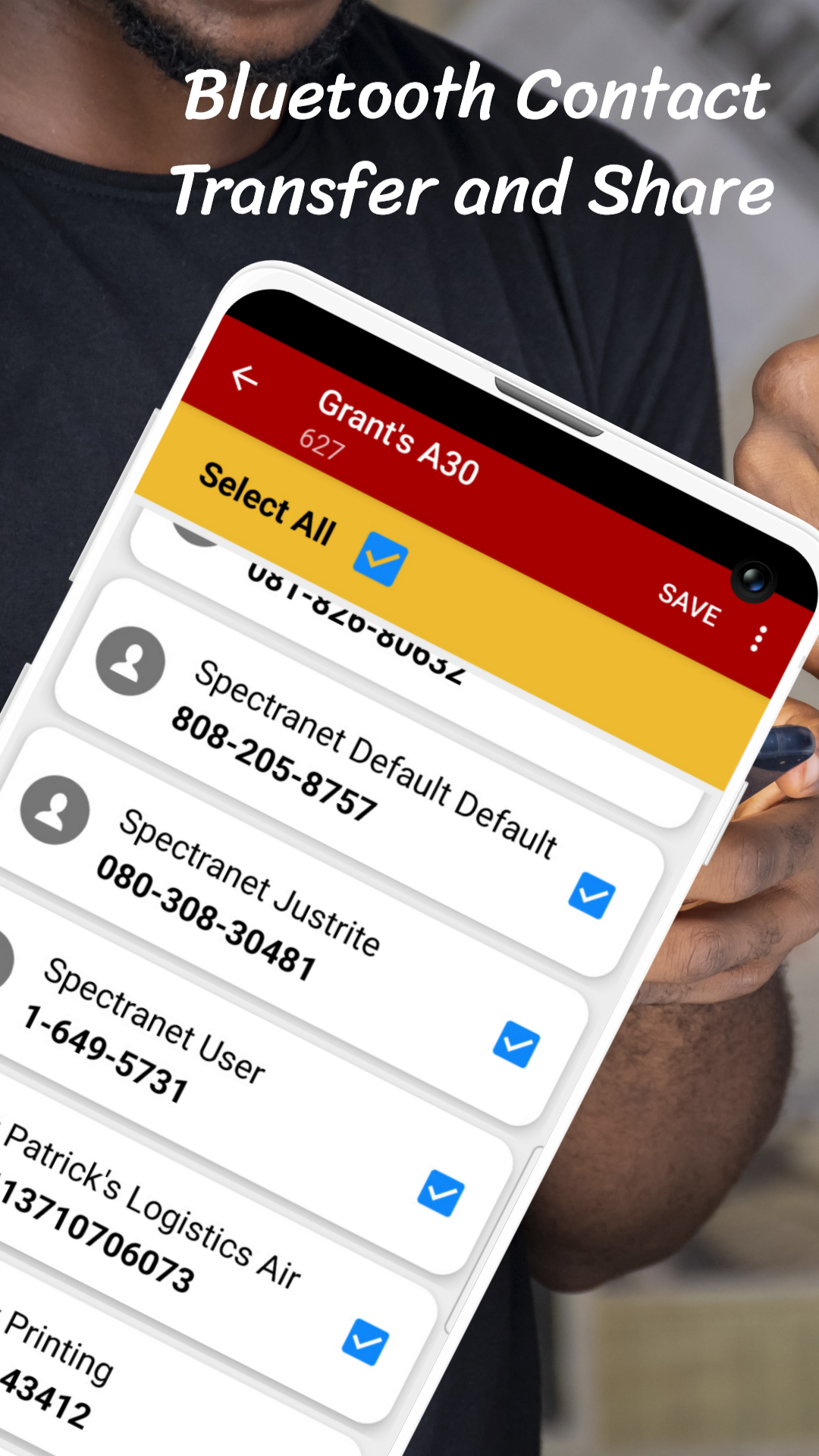 اسکرین شات 2 برنامه Bluetooth contact transfer app