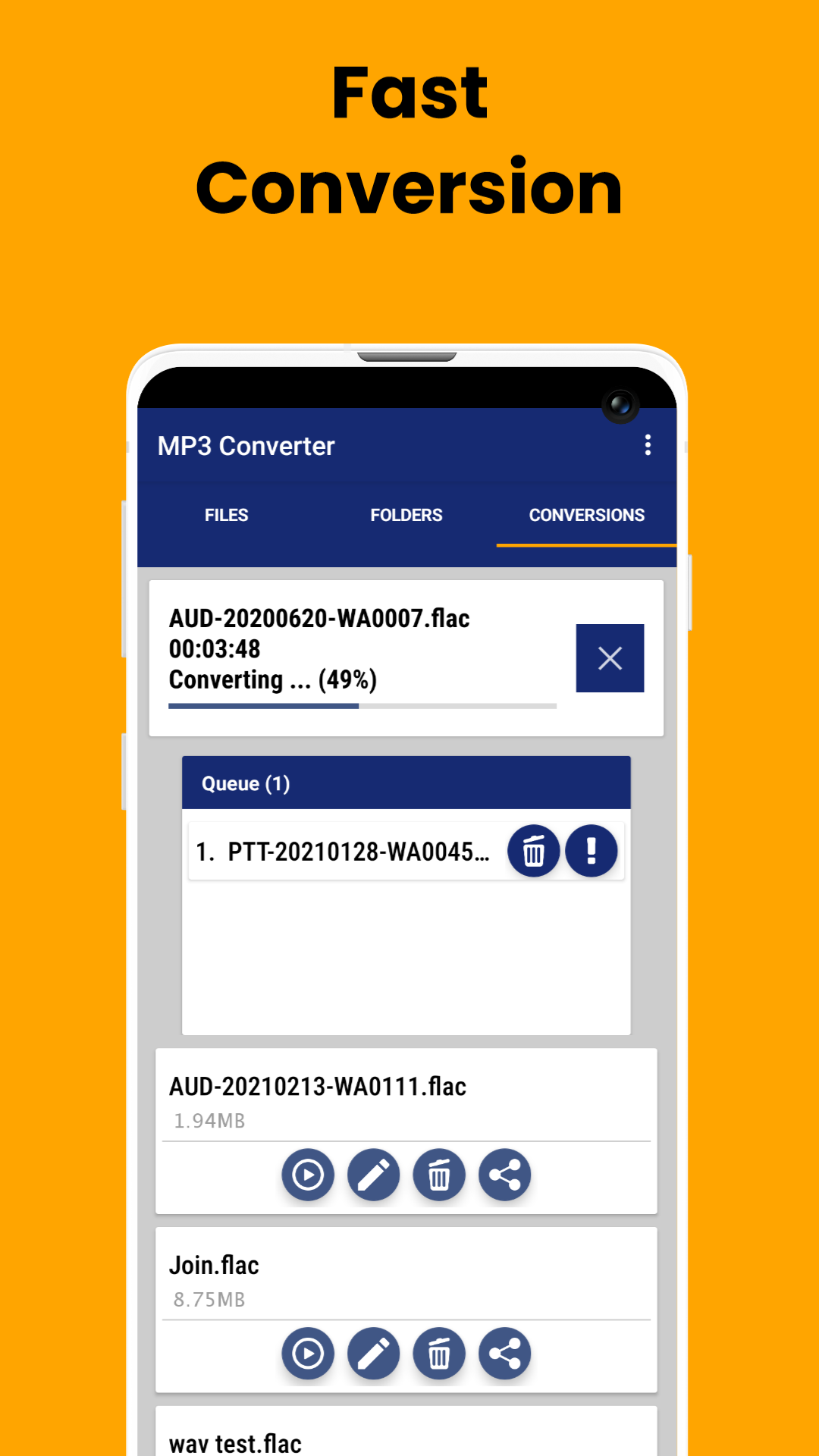 اسکرین شات 3 برنامه Mp3 To Wav Converter