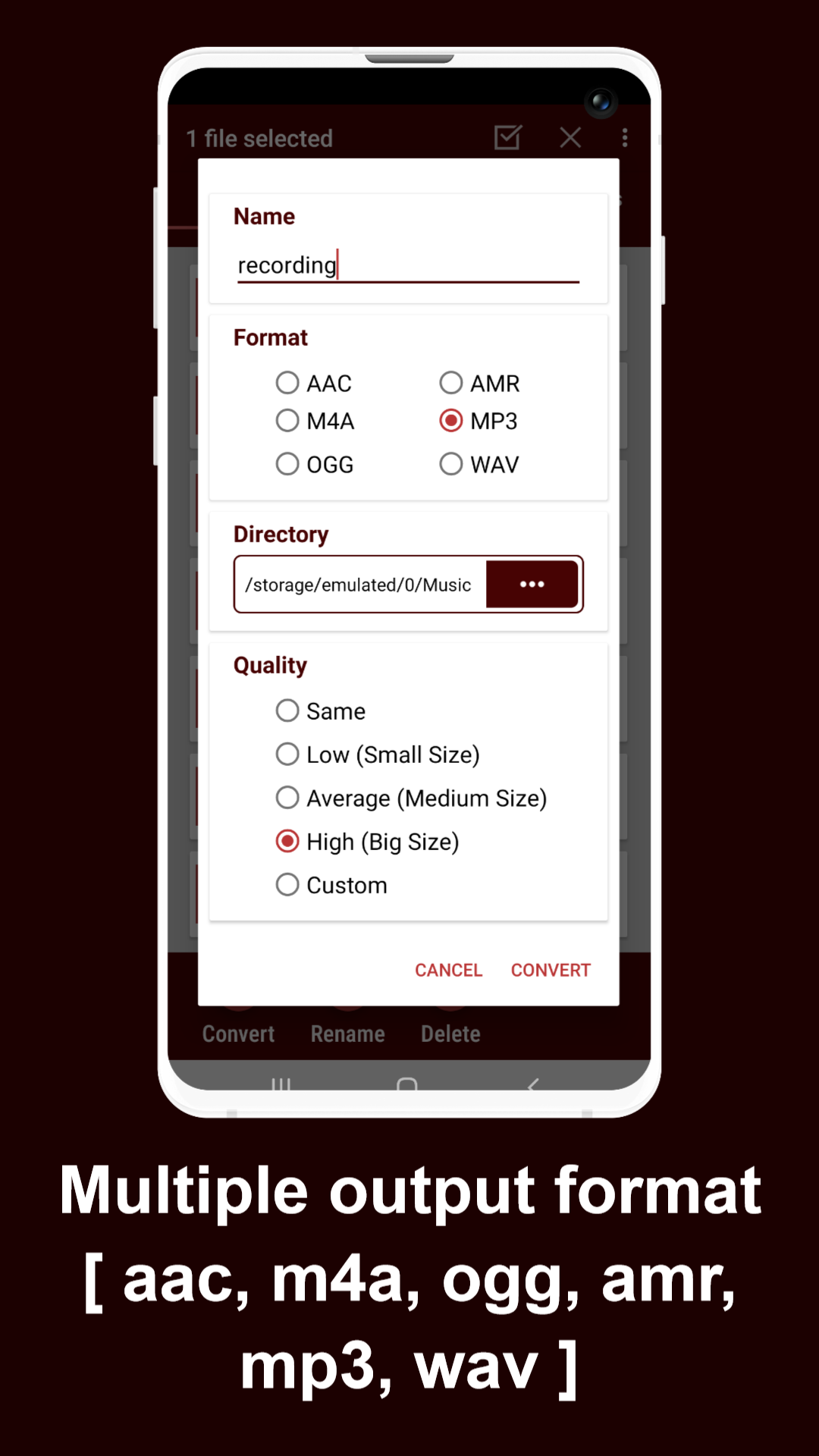 اسکرین شات 6 برنامه Opus To Mp3 Converter