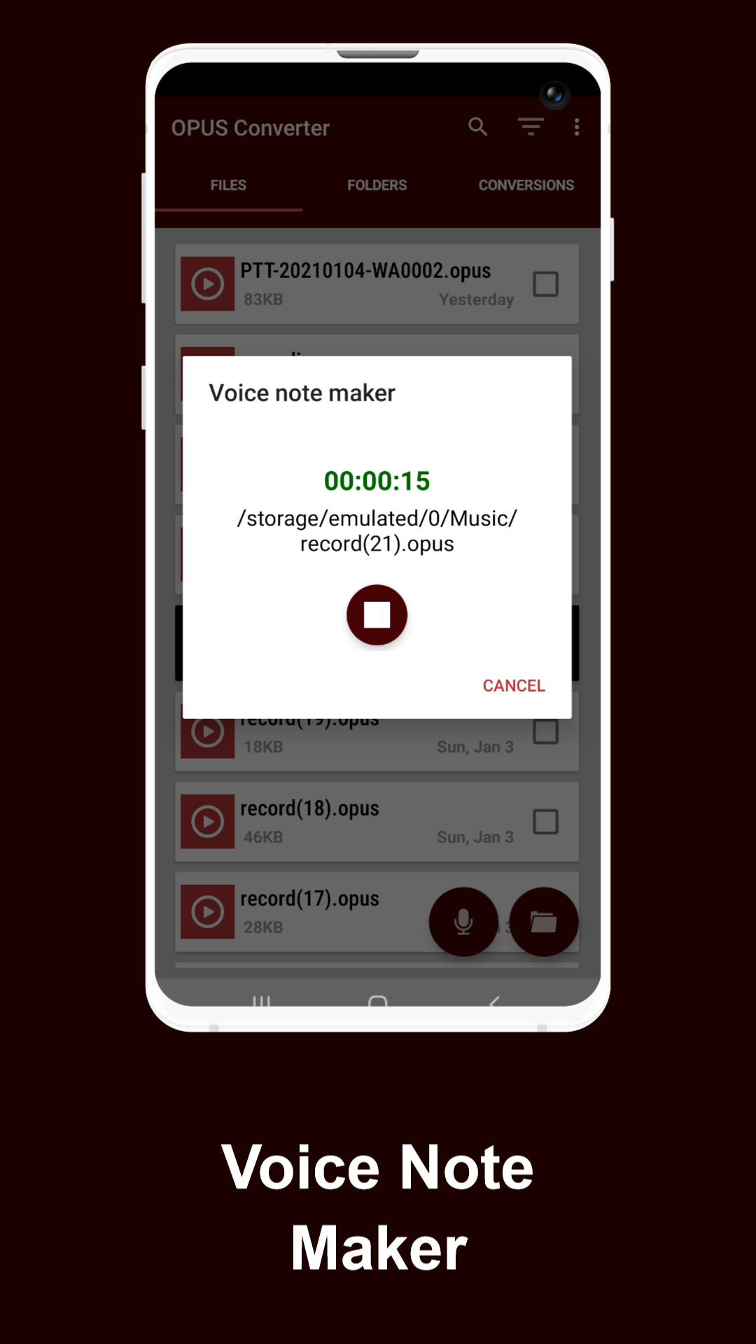 اسکرین شات 8 برنامه Opus To Mp3 Converter
