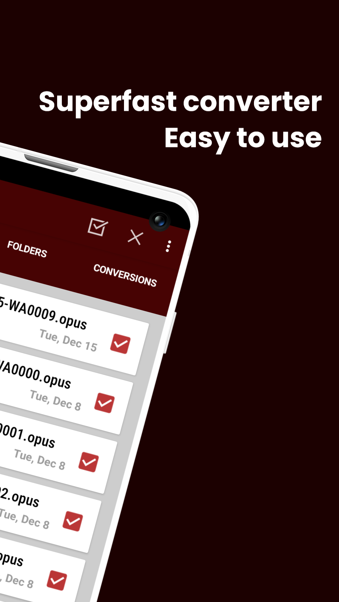 اسکرین شات 2 برنامه Opus To Mp3 Converter