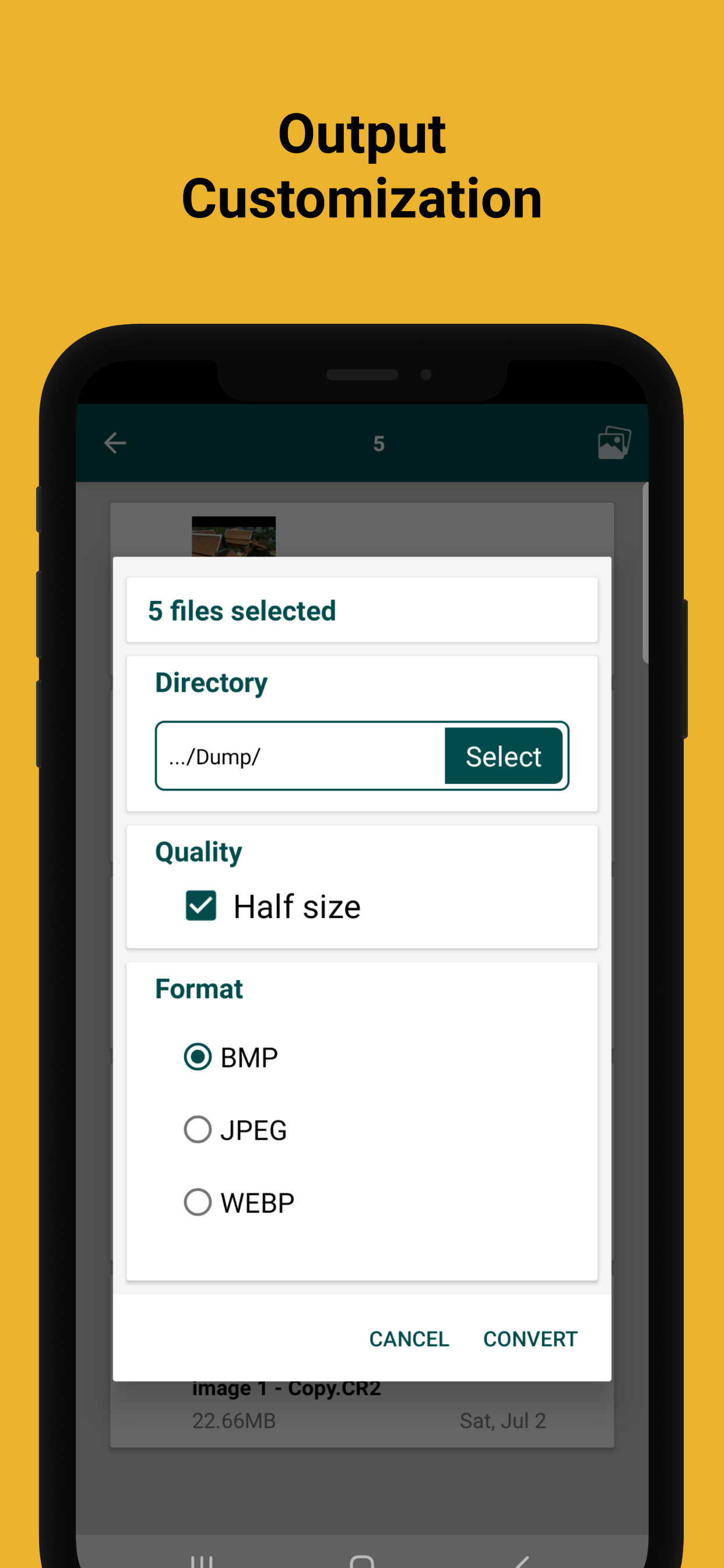 اسکرین شات 4 برنامه raw to jpg converter