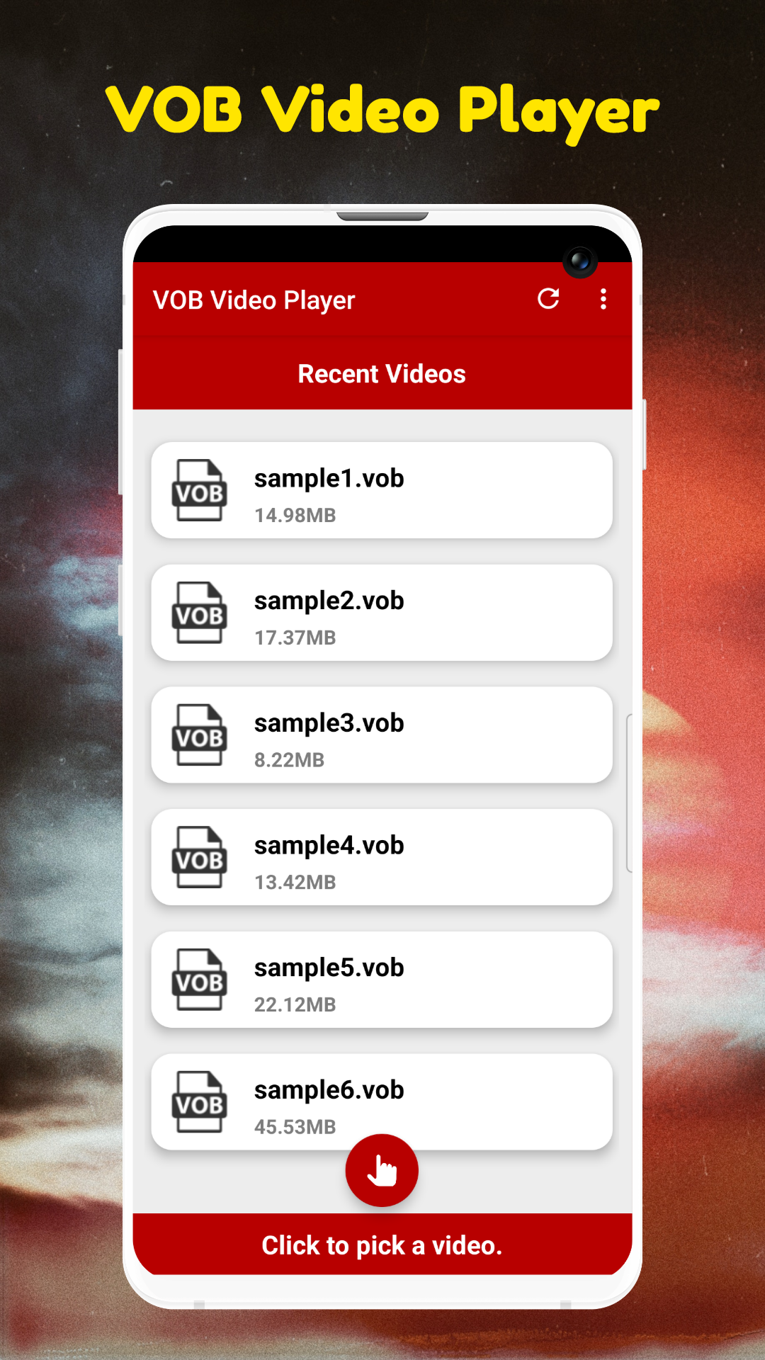 اسکرین شات 1 برنامه VOB Video Player