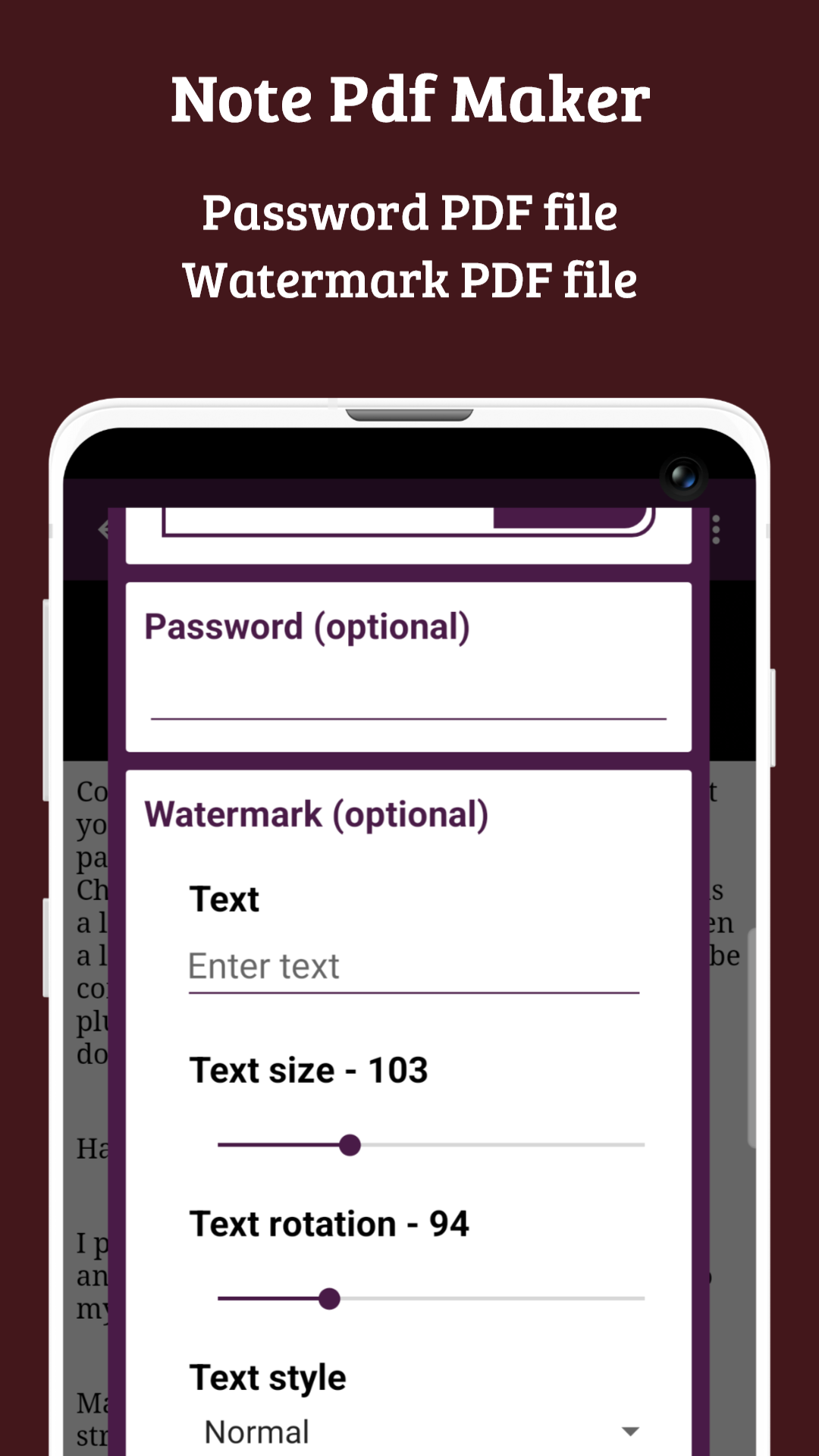اسکرین شات 7 برنامه Text To Pdf Converter