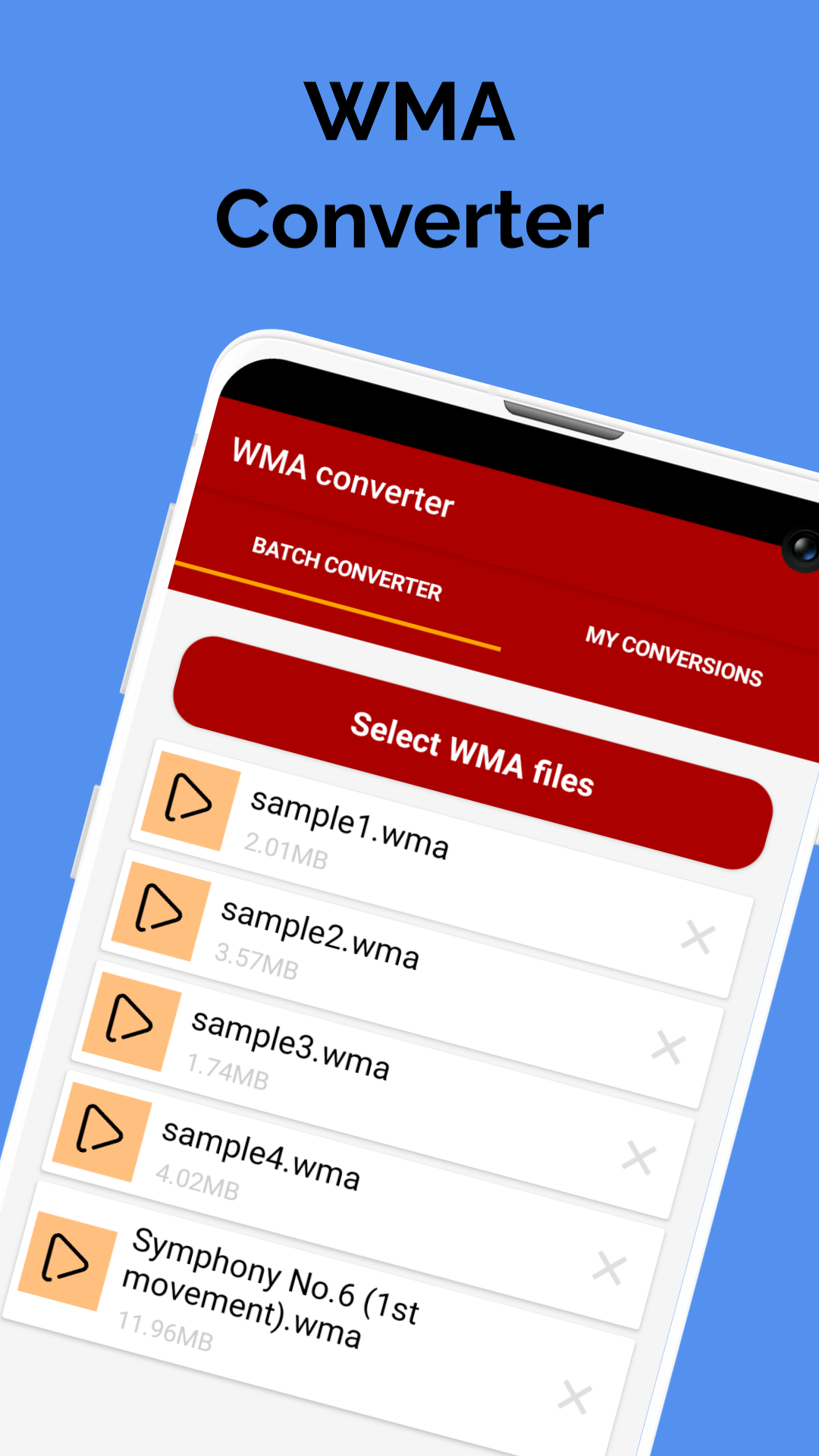 اسکرین شات 1 برنامه Wma To Mp3 Converter