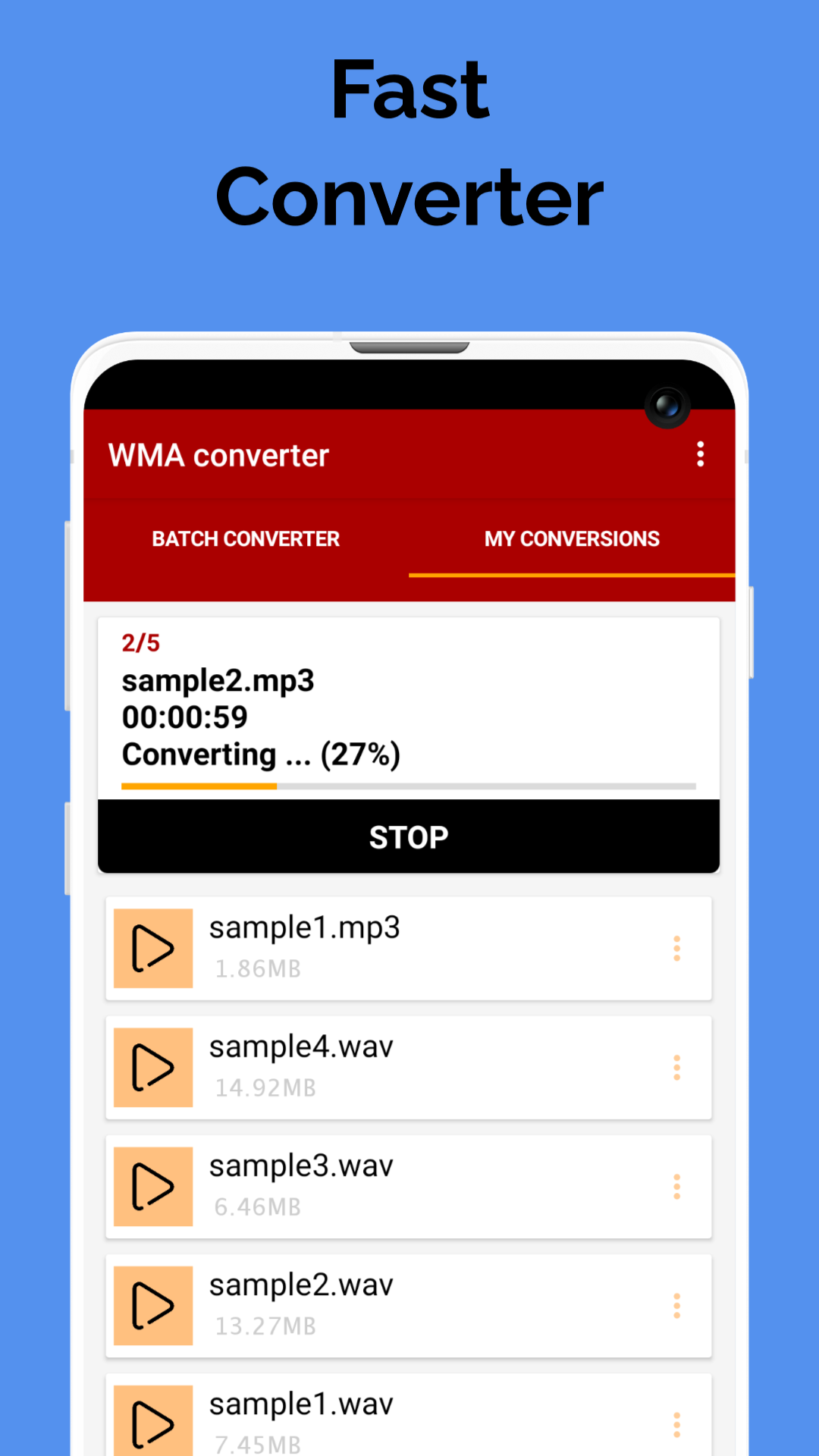 اسکرین شات 3 برنامه Wma To Mp3 Converter