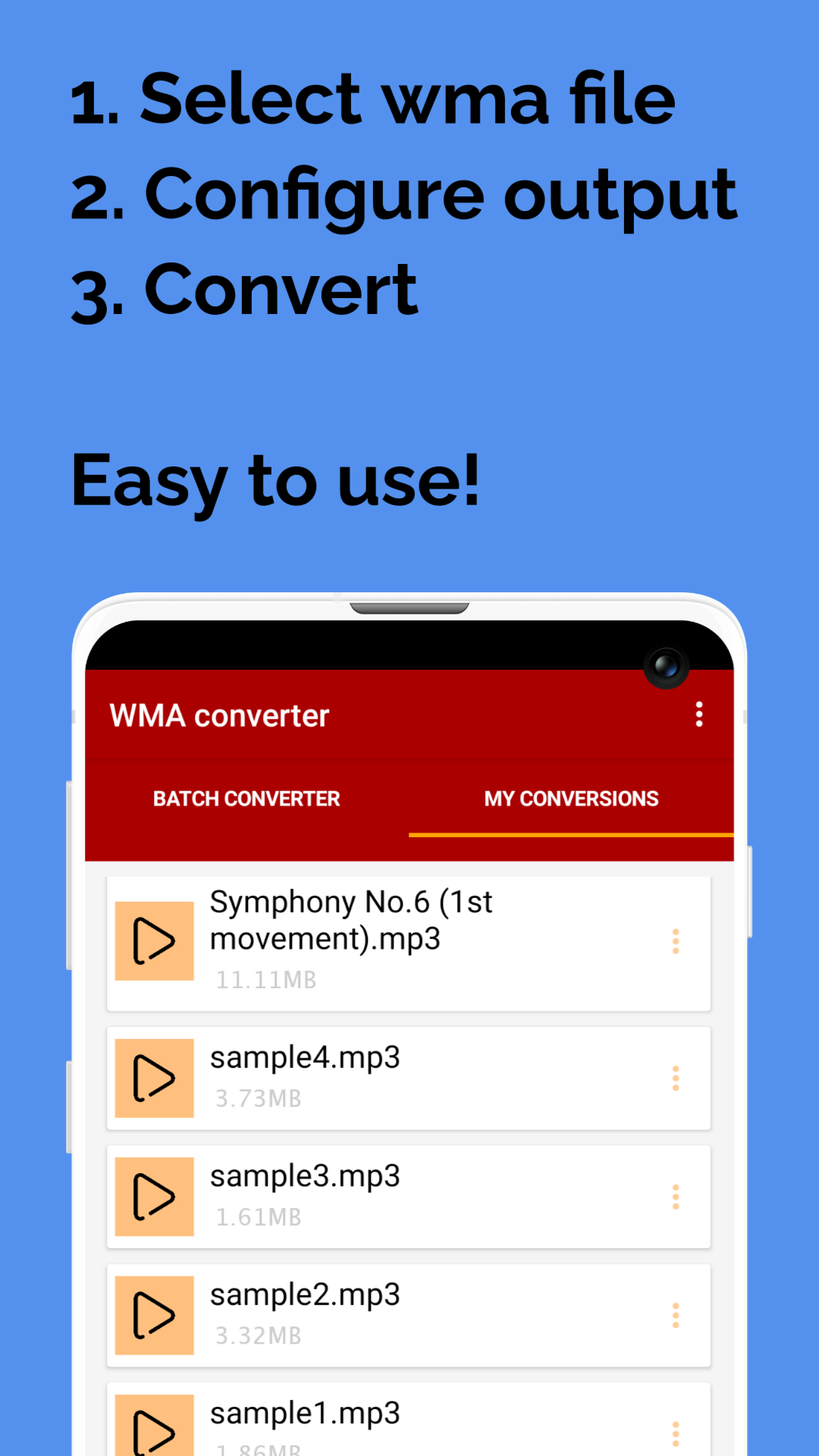 اسکرین شات 4 برنامه Wma To Mp3 Converter