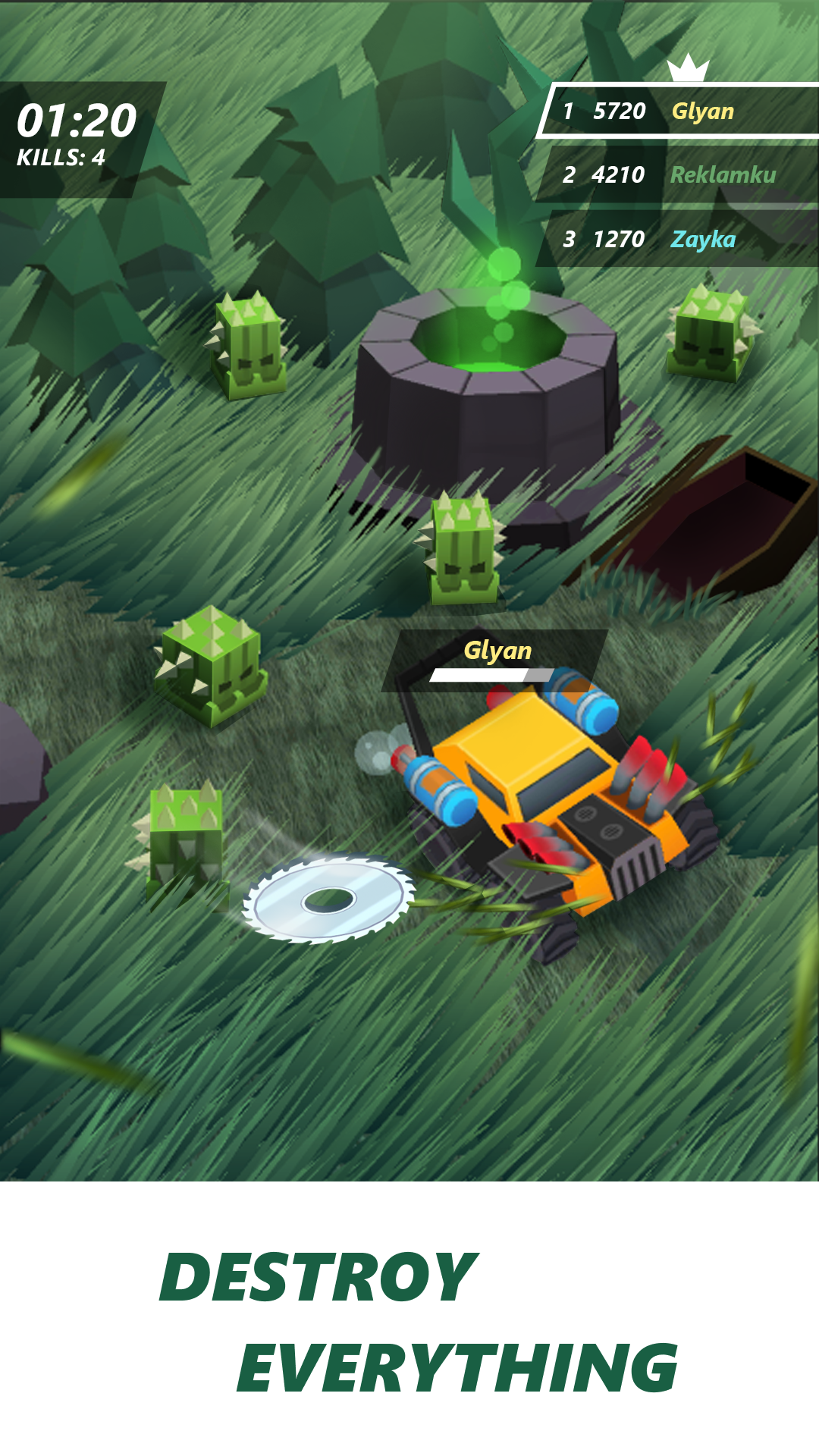 اسکرین شات 2 بازی Grass mow.io - survive hamster