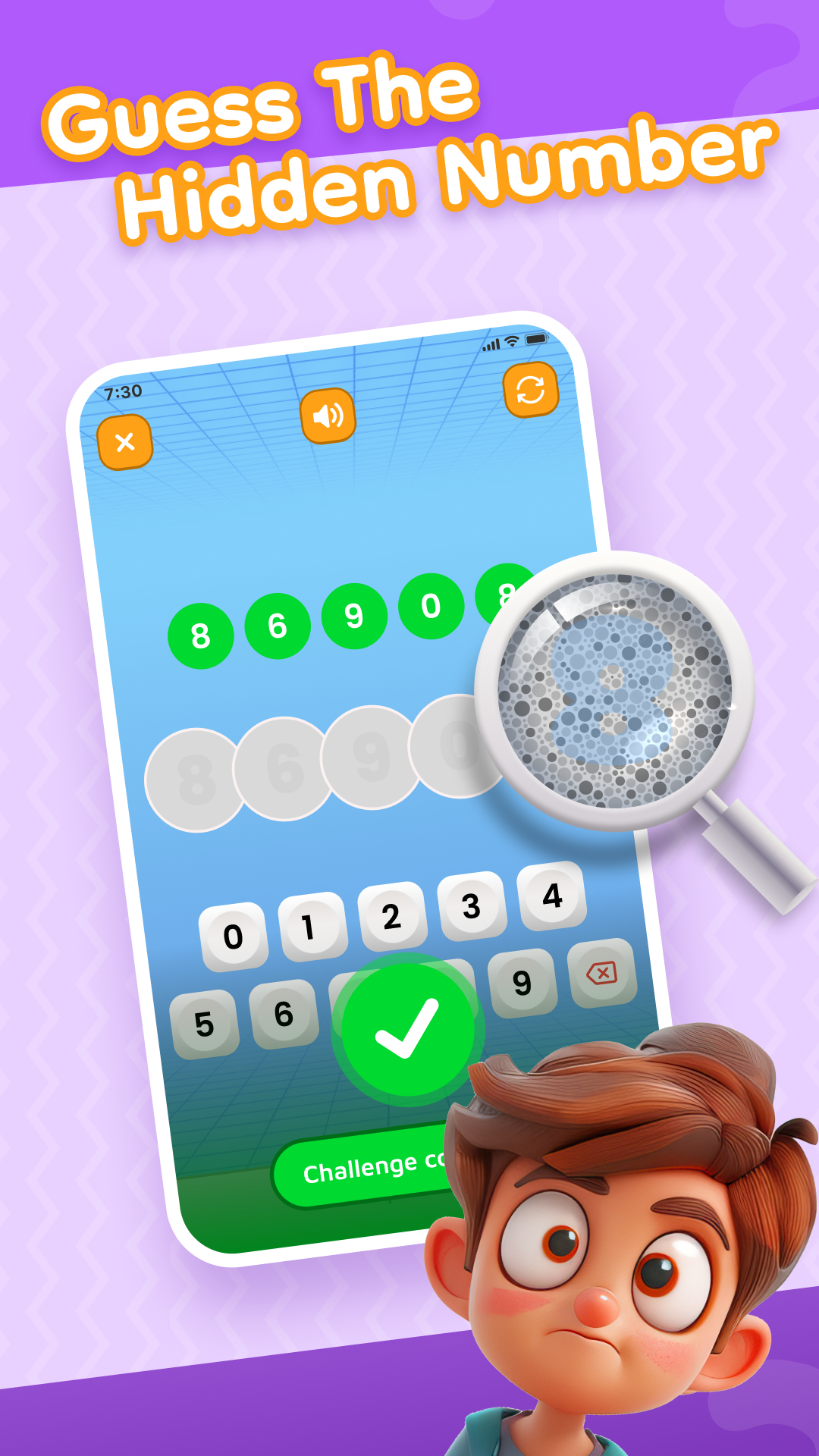 اسکرین شات 5 برنامه KeyNumber: Guess The Code