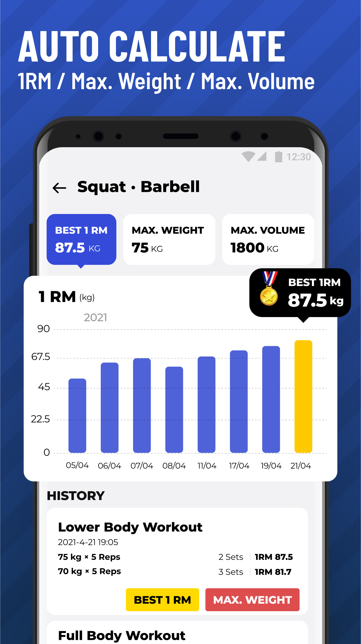 اسکرین شات 3 برنامه Gym Workout Tracker: Gym Log