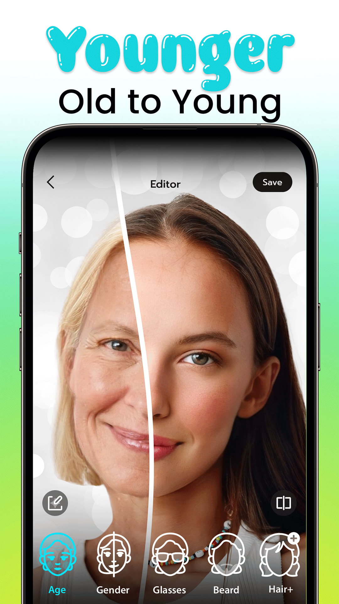 اسکرین شات 6 برنامه Face Aging App, FaceEditor AI