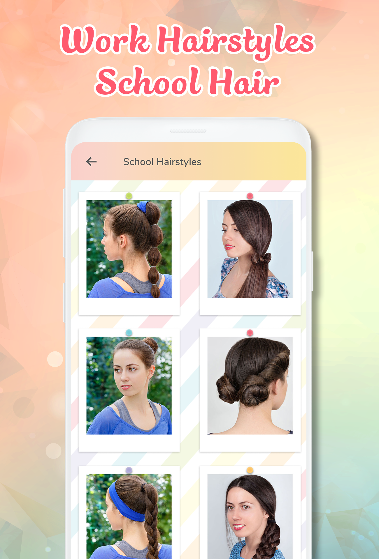اسکرین شات 7 برنامه Hairstyles step by step