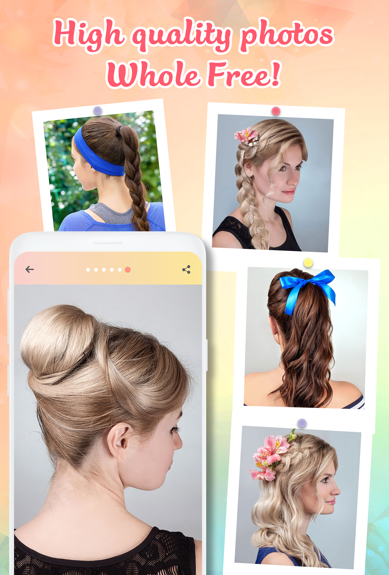 اسکرین شات 4 برنامه Hairstyles step by step