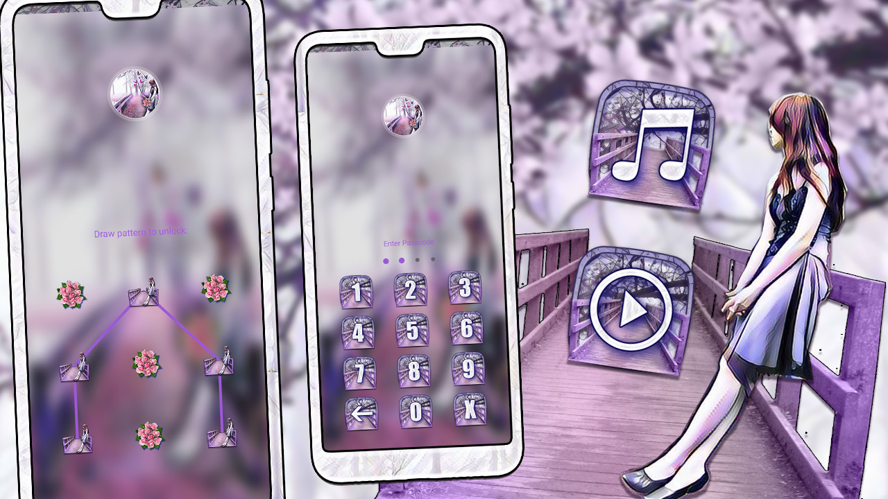 اسکرین شات 4 برنامه Kawaii Girl Theme Launcher
