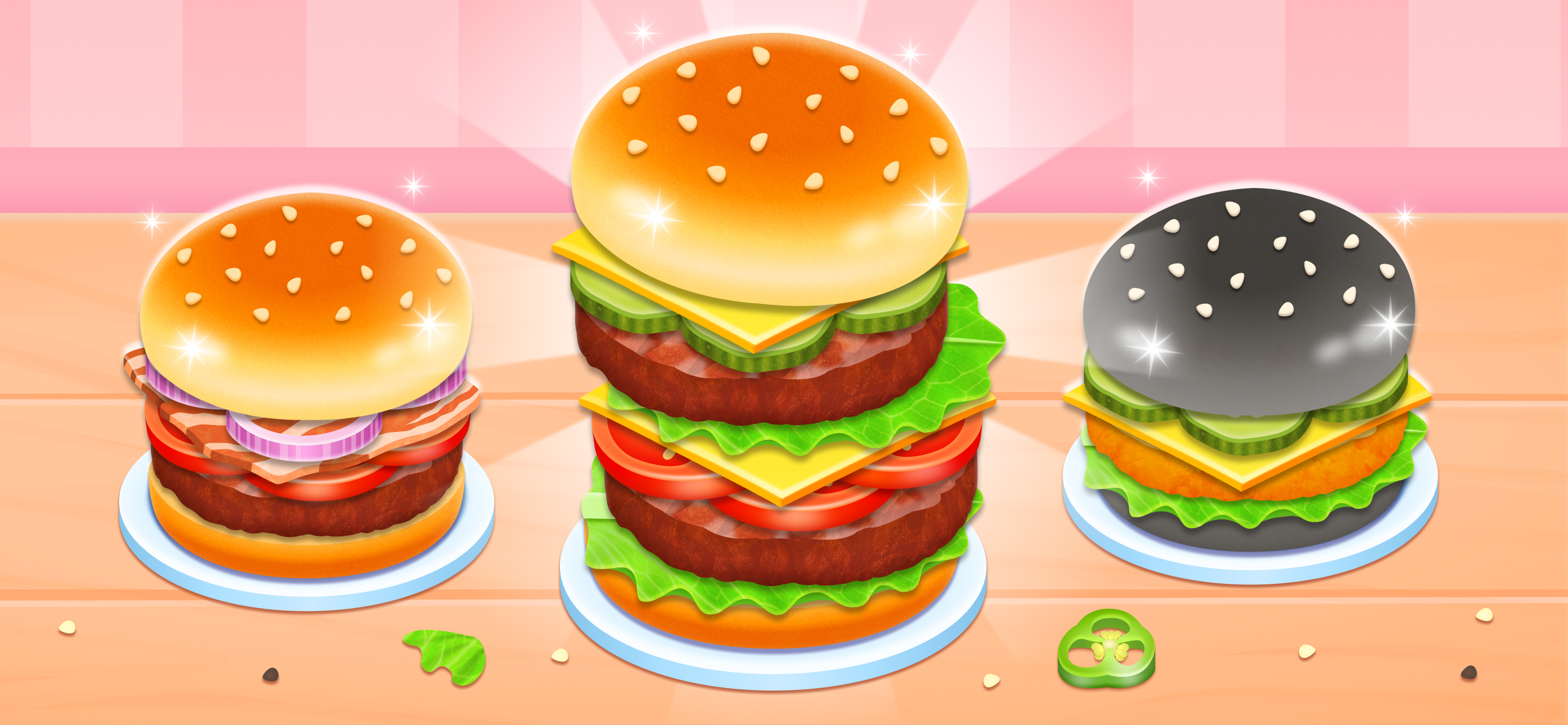 اسکرین شات 1 بازی Burger Maker Baby Cooking Game