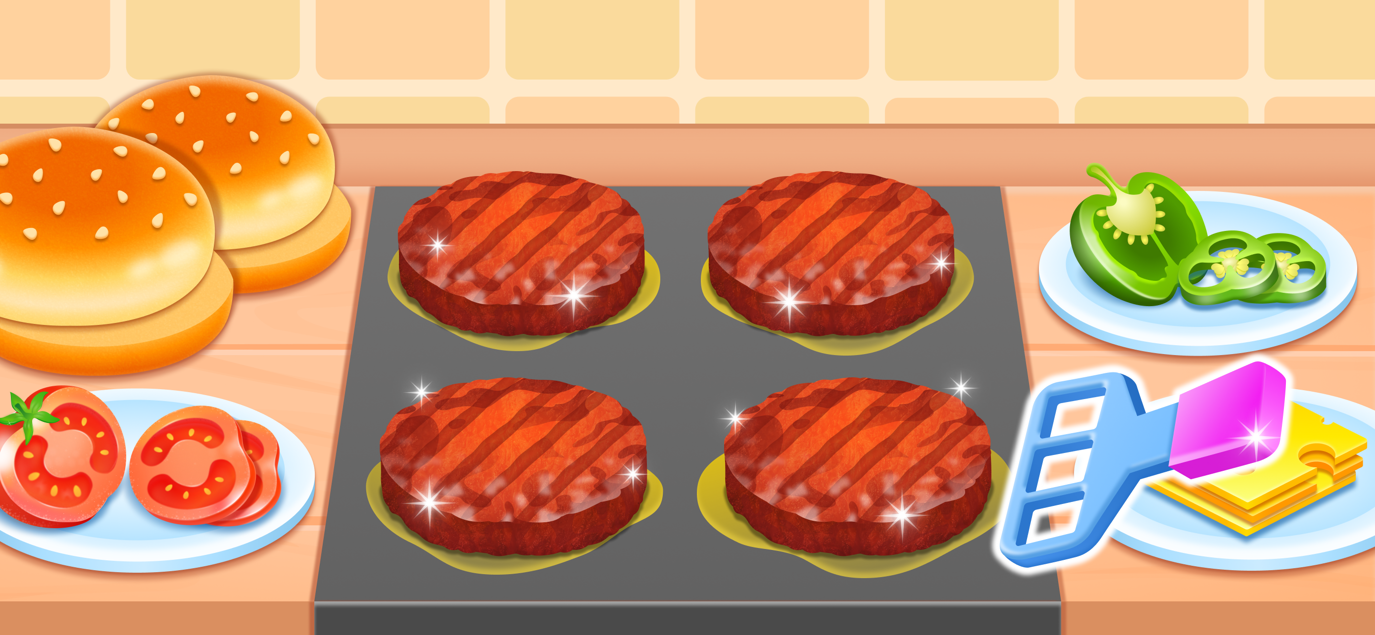 اسکرین شات 2 بازی Burger Maker Baby Cooking Game