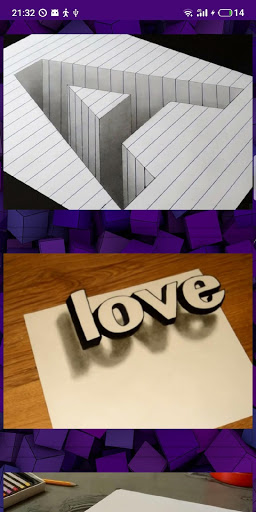 اسکرین شات 3 برنامه How to draw 3d drawings step by step
