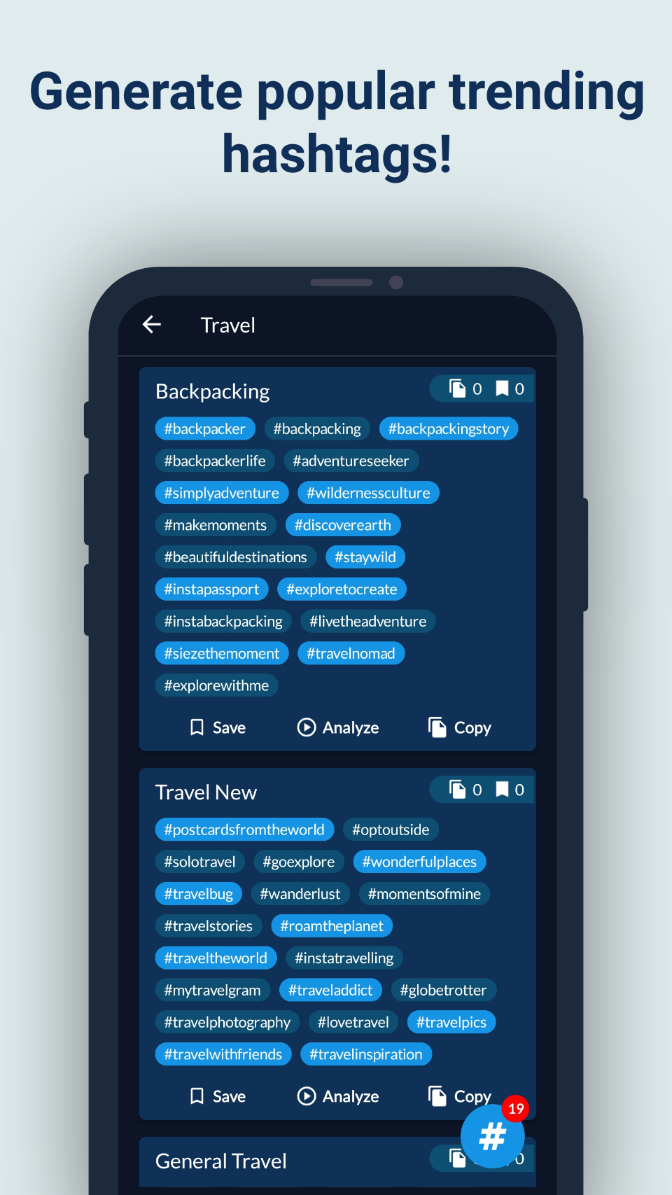 اسکرین شات 5 برنامه Hashtags AI: Follower Booster