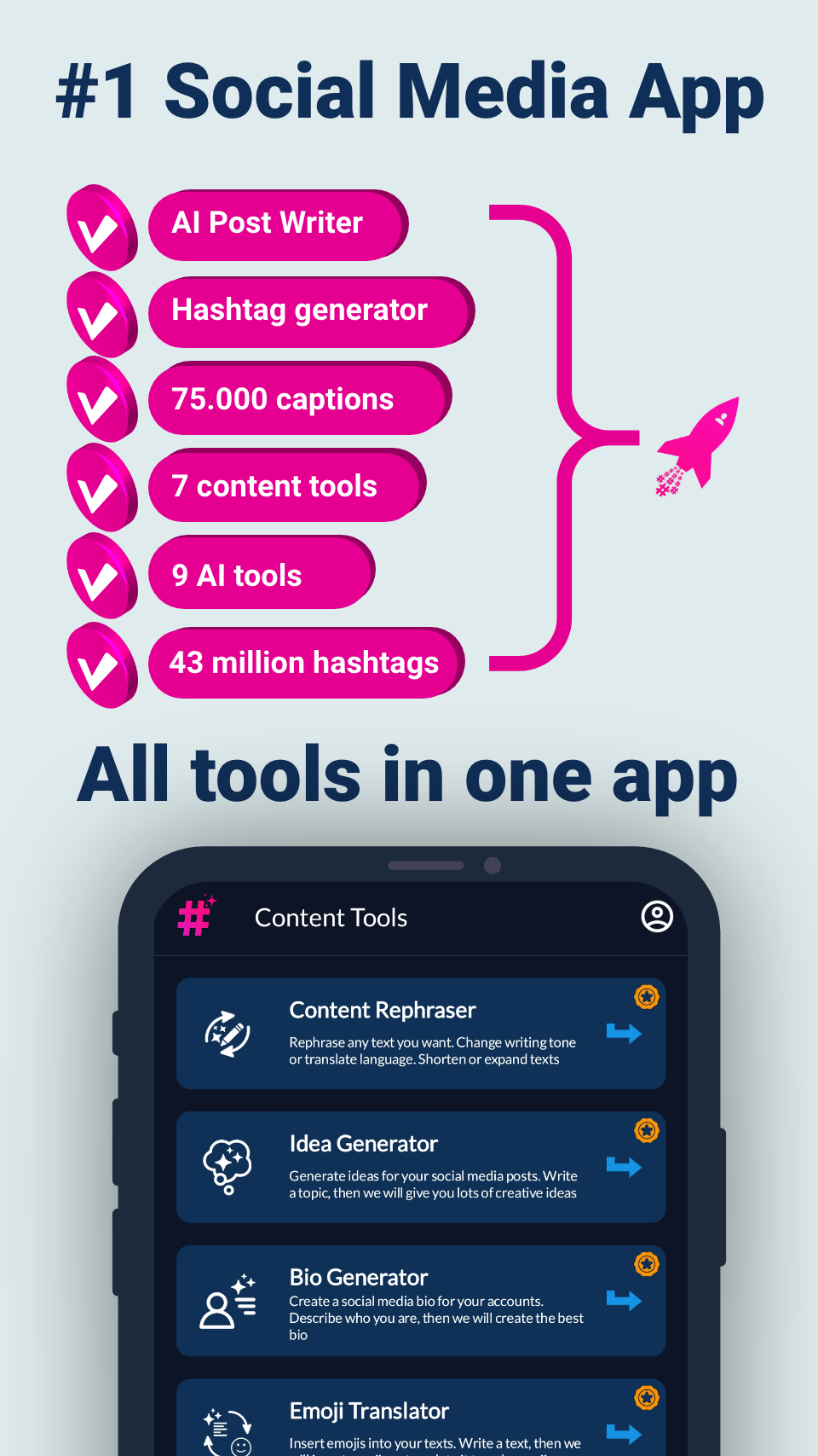اسکرین شات 3 برنامه Hashtags AI: Follower Booster
