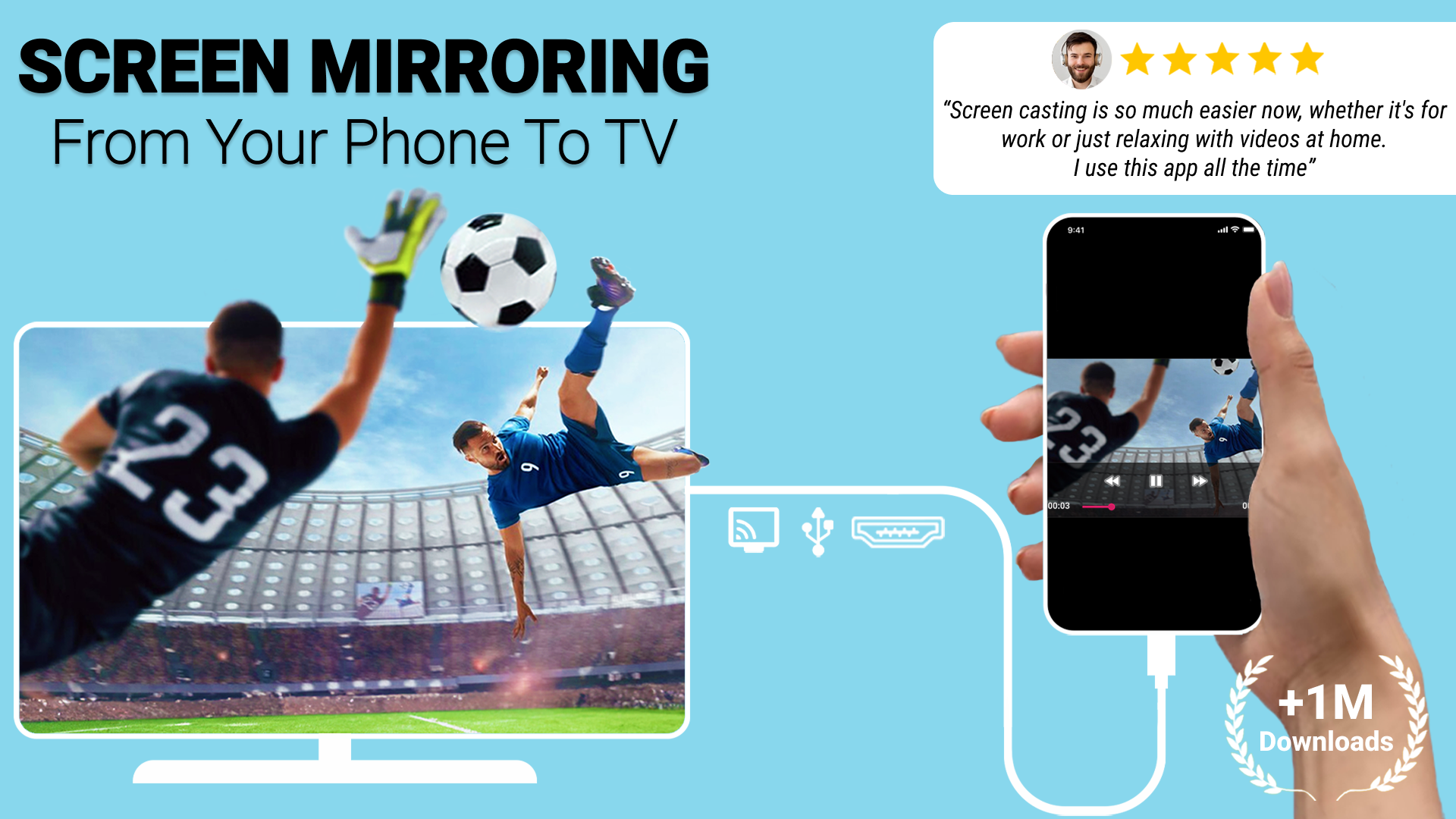 اسکرین شات 1 برنامه USB Connector Cast Phone to TV