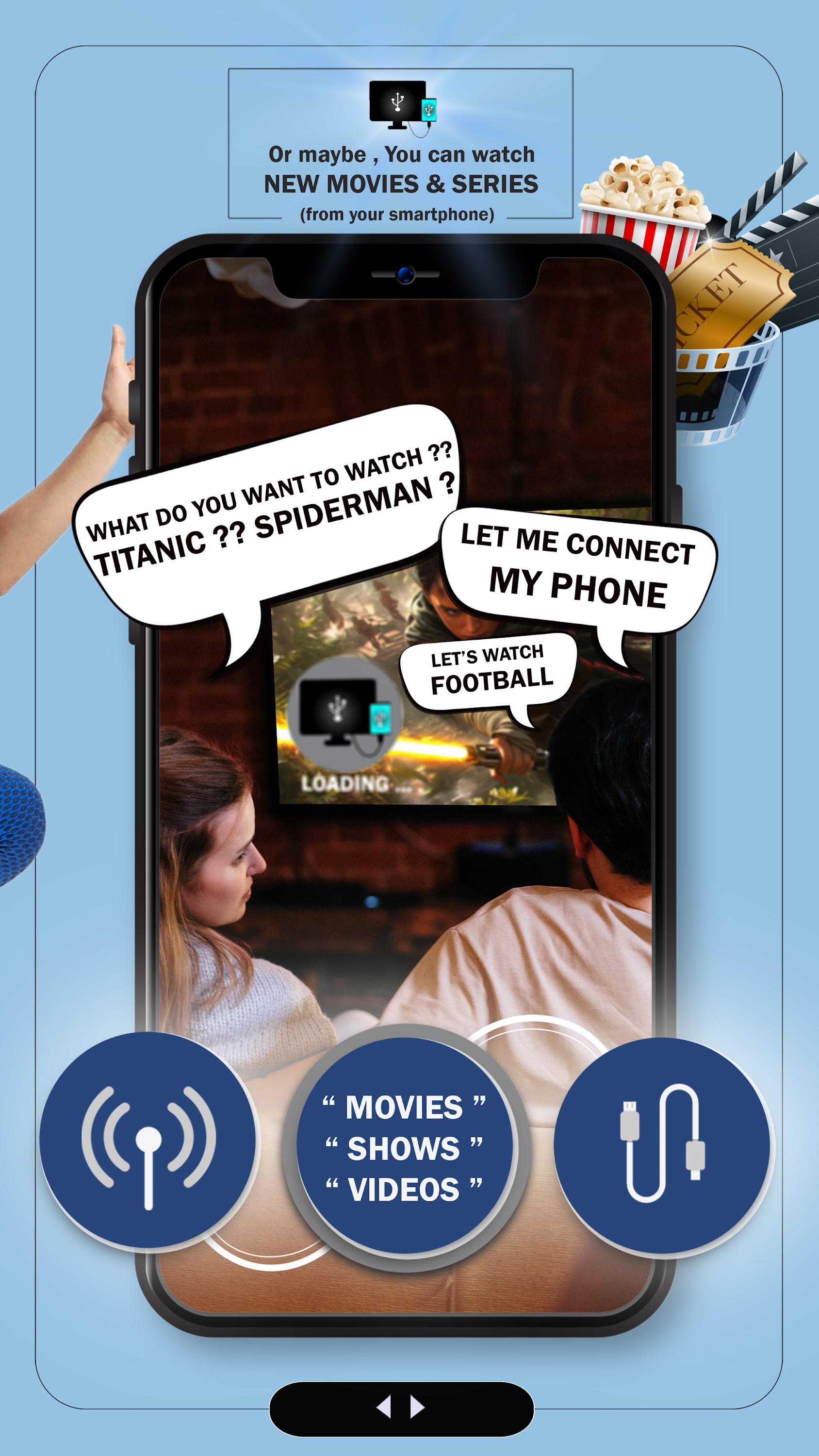 اسکرین شات 2 برنامه USB Connector Cast Phone to TV