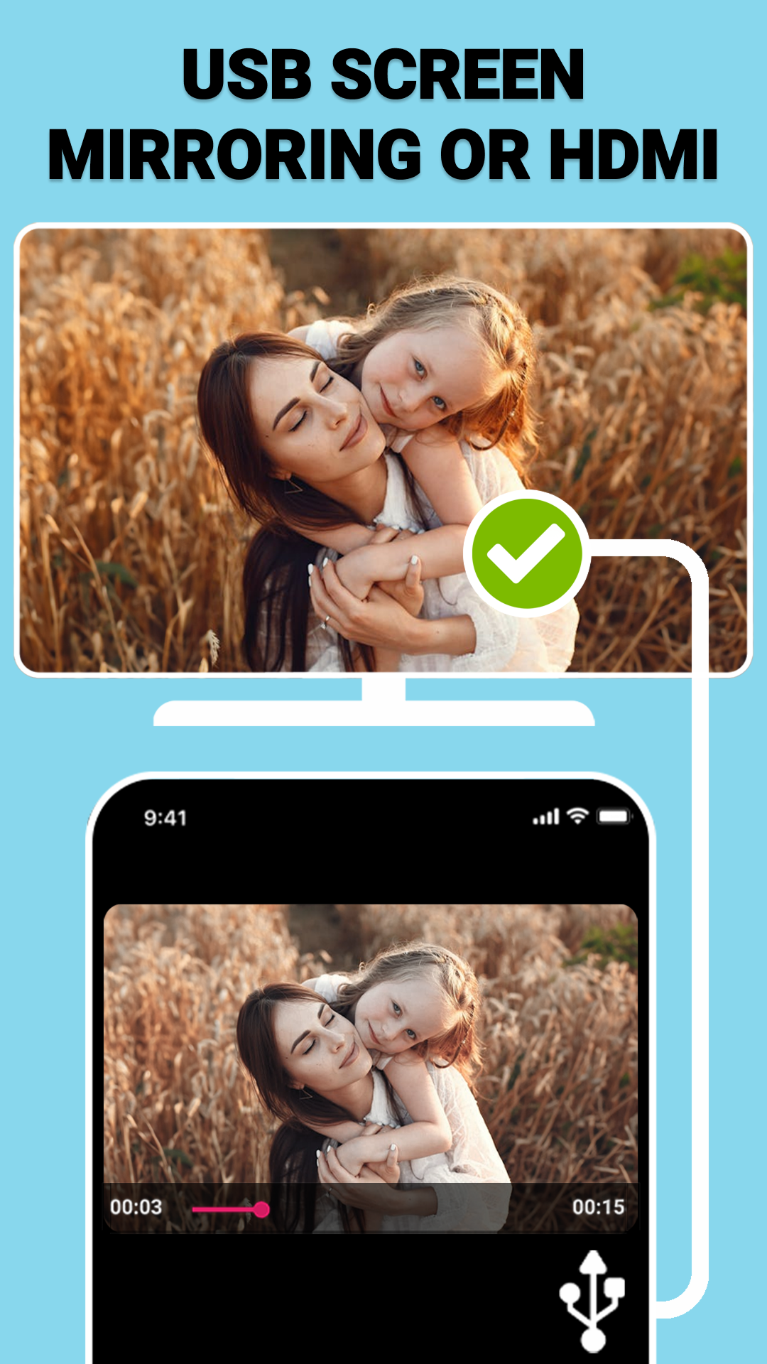 اسکرین شات 2 برنامه USB Connector Cast Phone to TV