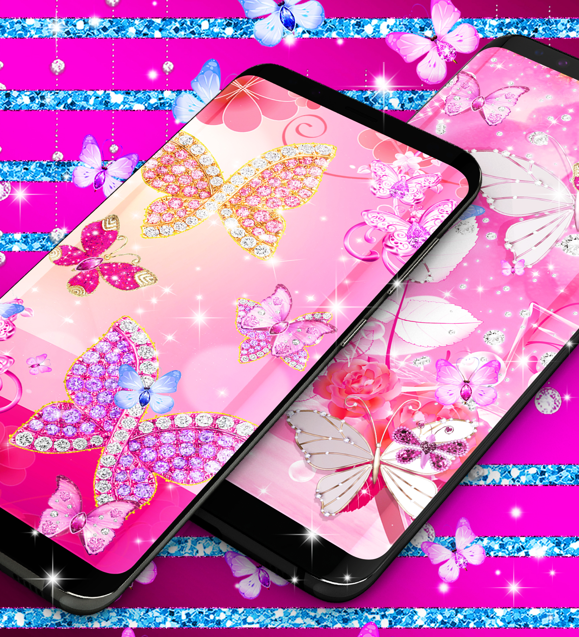 اسکرین شات 6 برنامه Diamond butterfly wallpapers