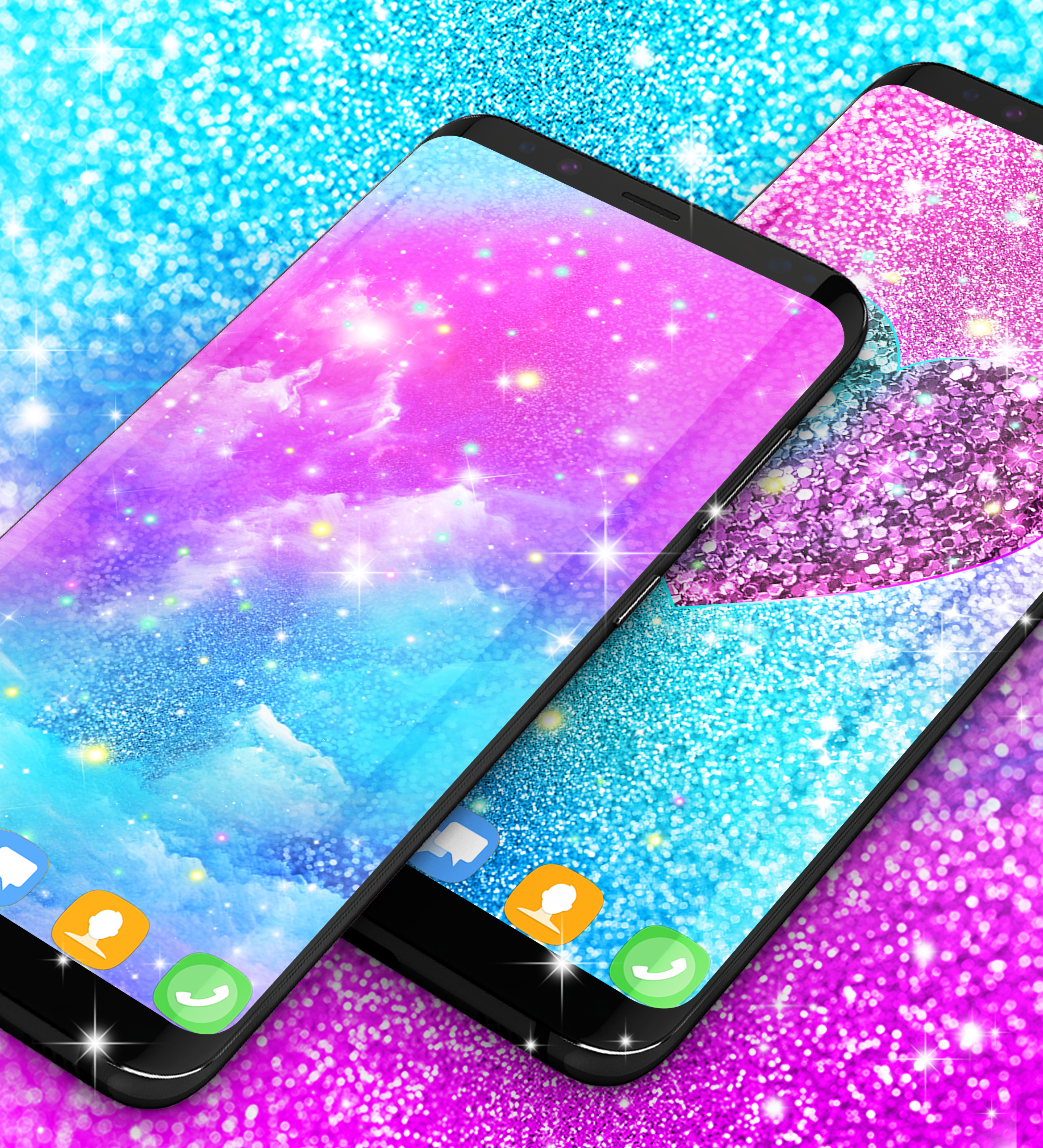 اسکرین شات 3 برنامه Glitter galaxy live wallpaper