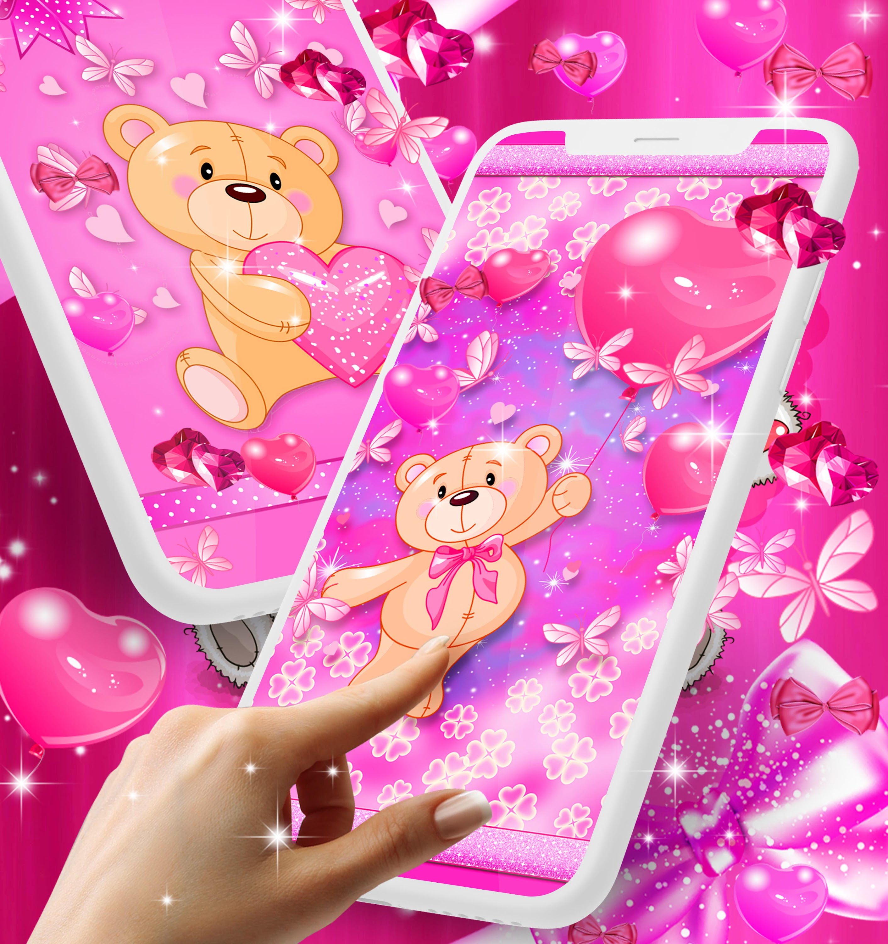 اسکرین شات 2 برنامه Teddy bear love wallpapers