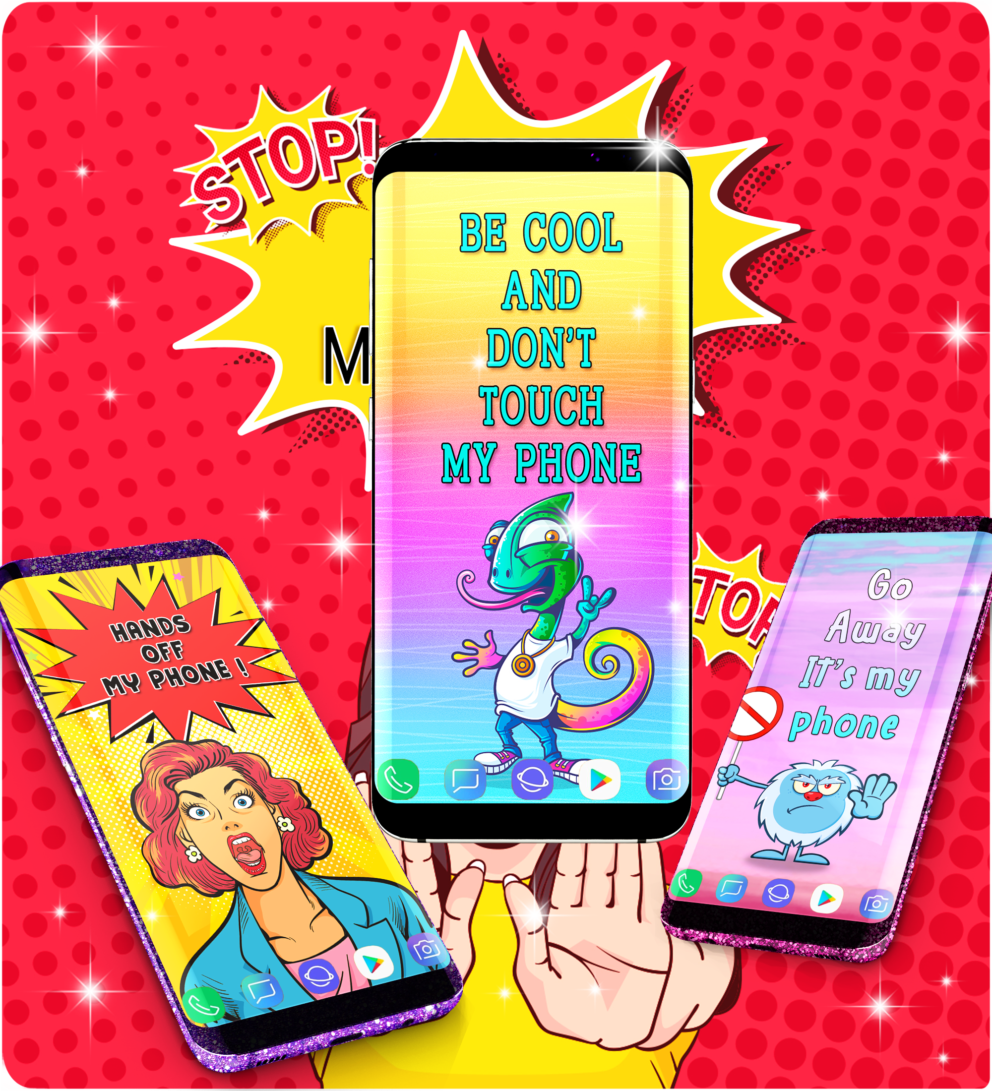 اسکرین شات 4 برنامه Don't touch my phone wallpaper