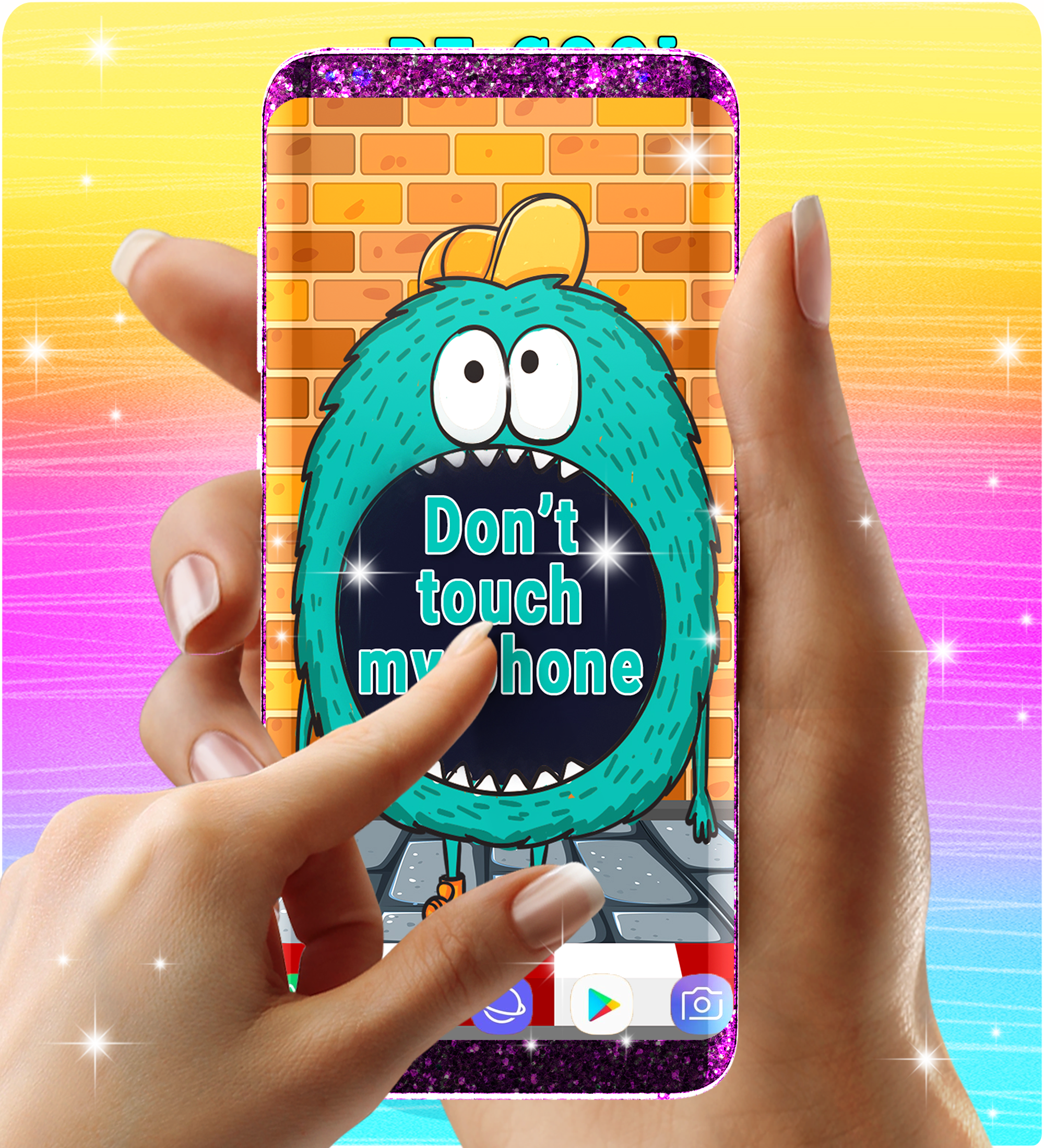 اسکرین شات 6 برنامه Don't touch my phone wallpaper