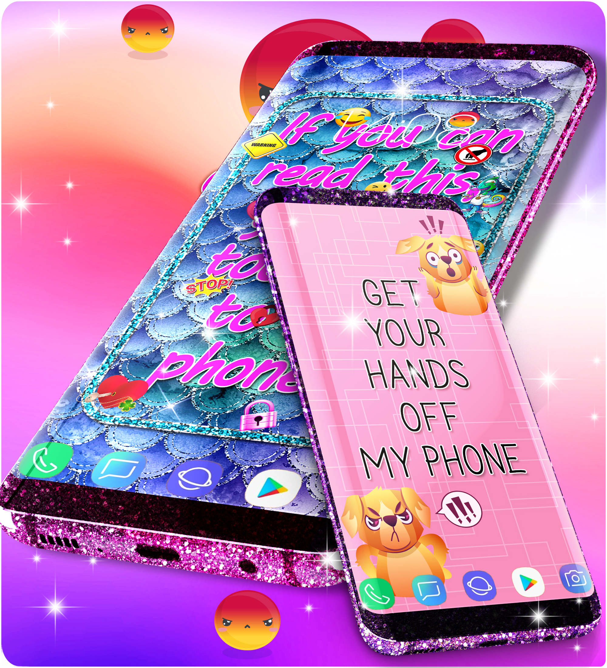 اسکرین شات 5 برنامه Don't touch my phone wallpaper