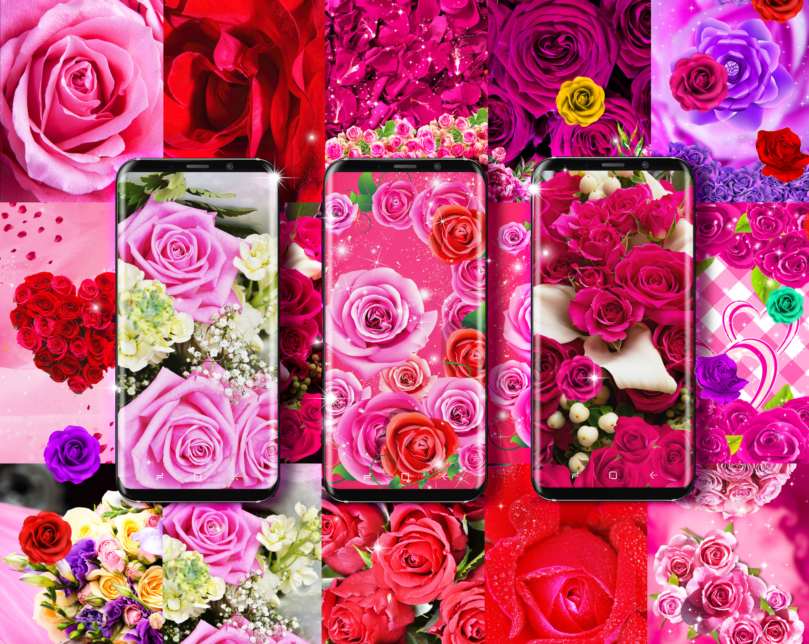 اسکرین شات 1 برنامه Rose live wallpaper