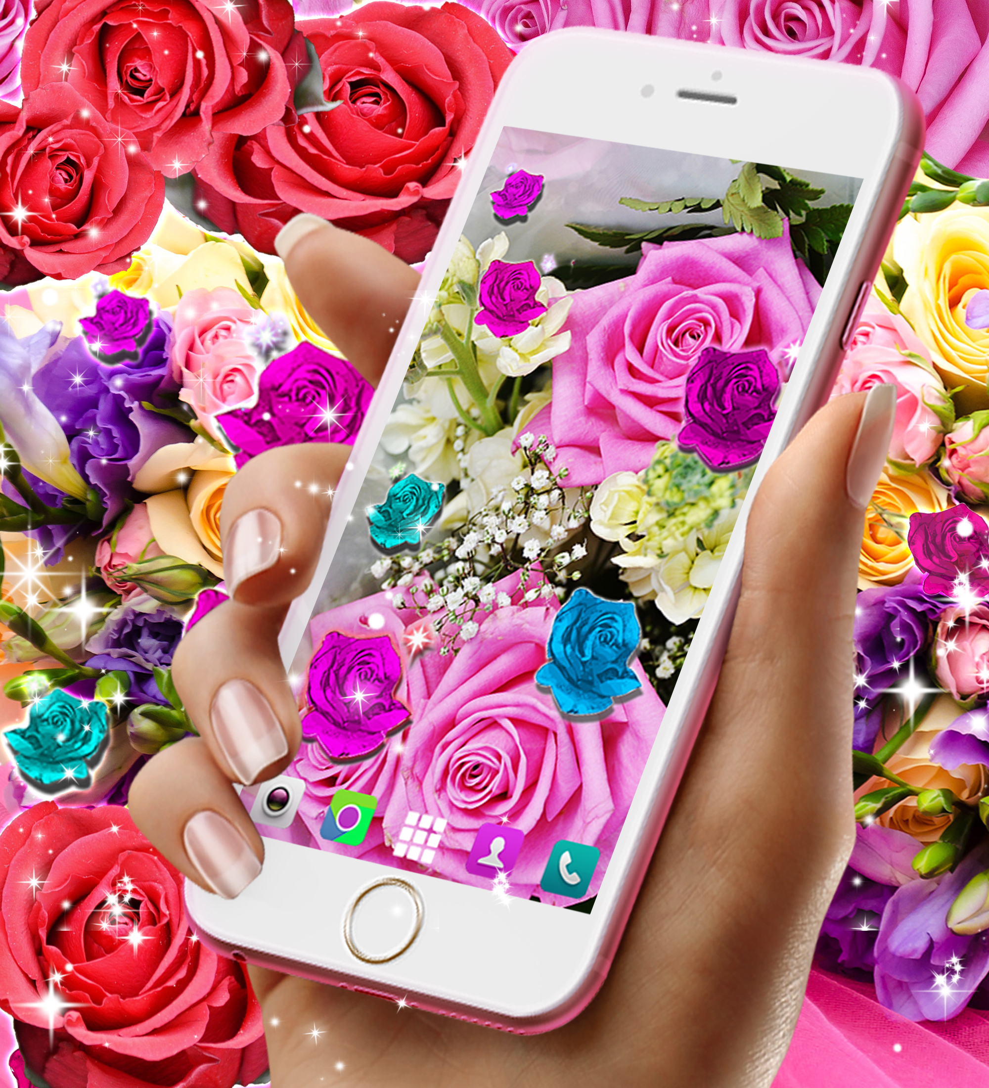 اسکرین شات 7 برنامه Rose live wallpaper