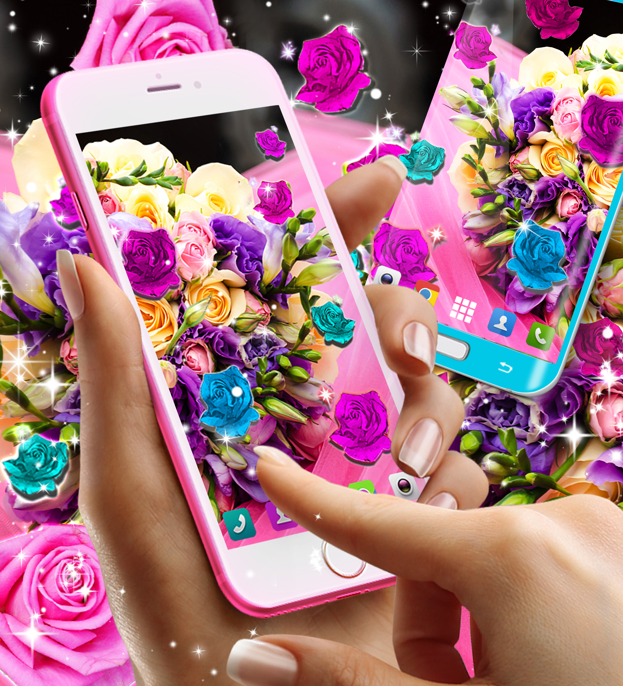 اسکرین شات 4 برنامه Rose live wallpaper