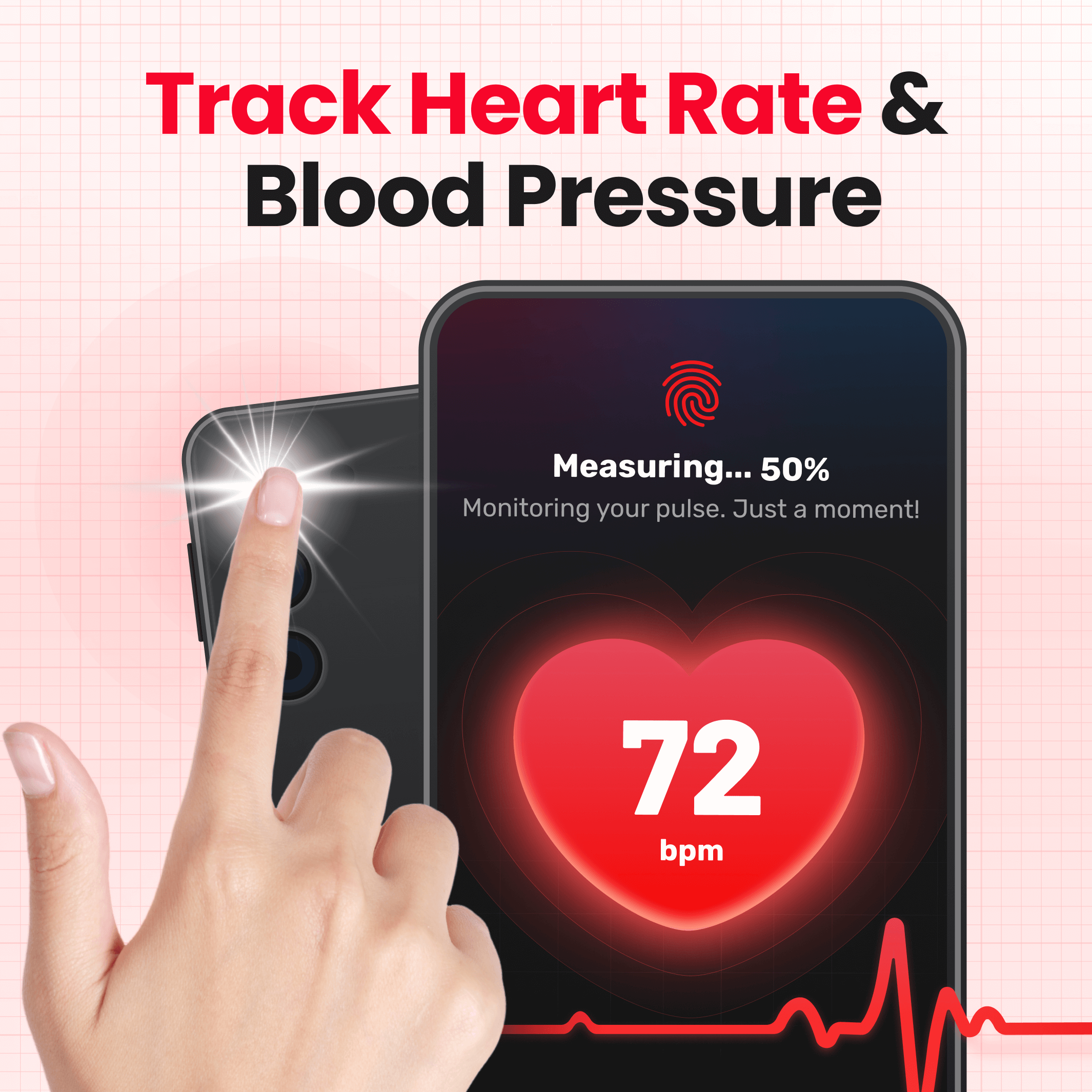 اسکرین شات 1 برنامه Heart Rate: Blood Pressure App