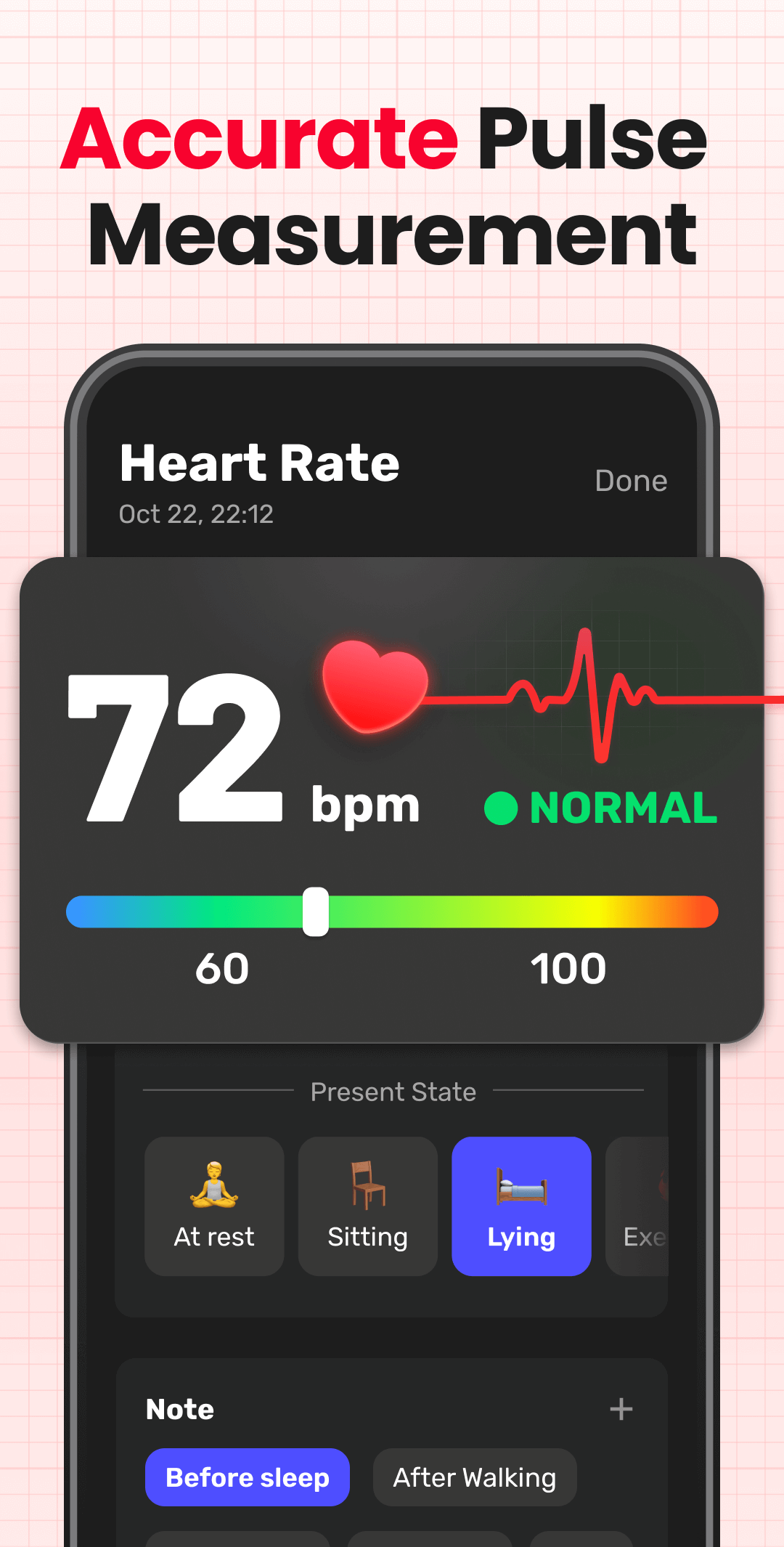 اسکرین شات 2 برنامه Heart Rate: Blood Pressure App