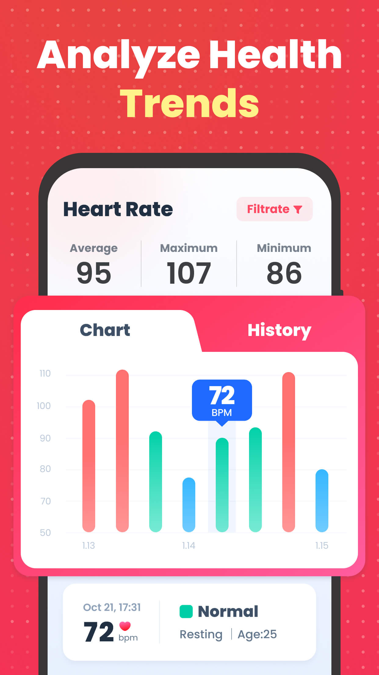 اسکرین شات 3 برنامه Heart Rate: Heart Rate Monitor