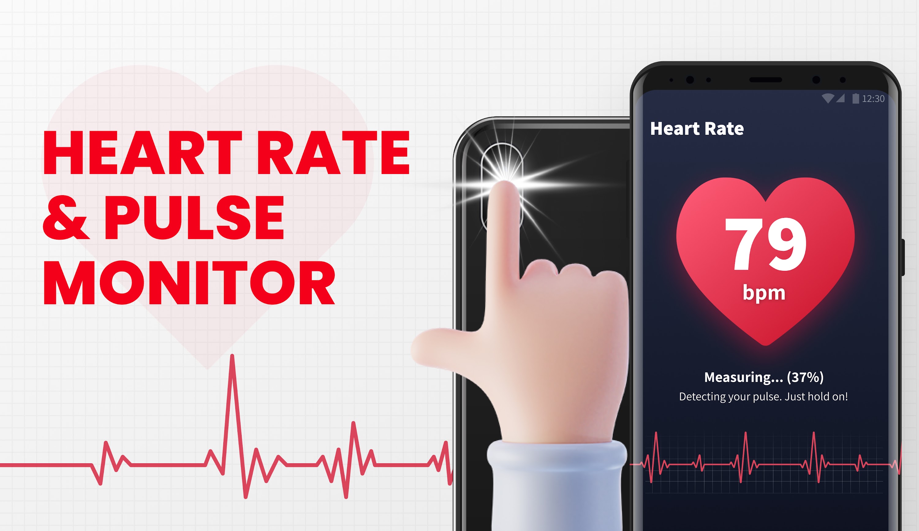 اسکرین شات 1 برنامه Heart Rate Monitor - Pulse App