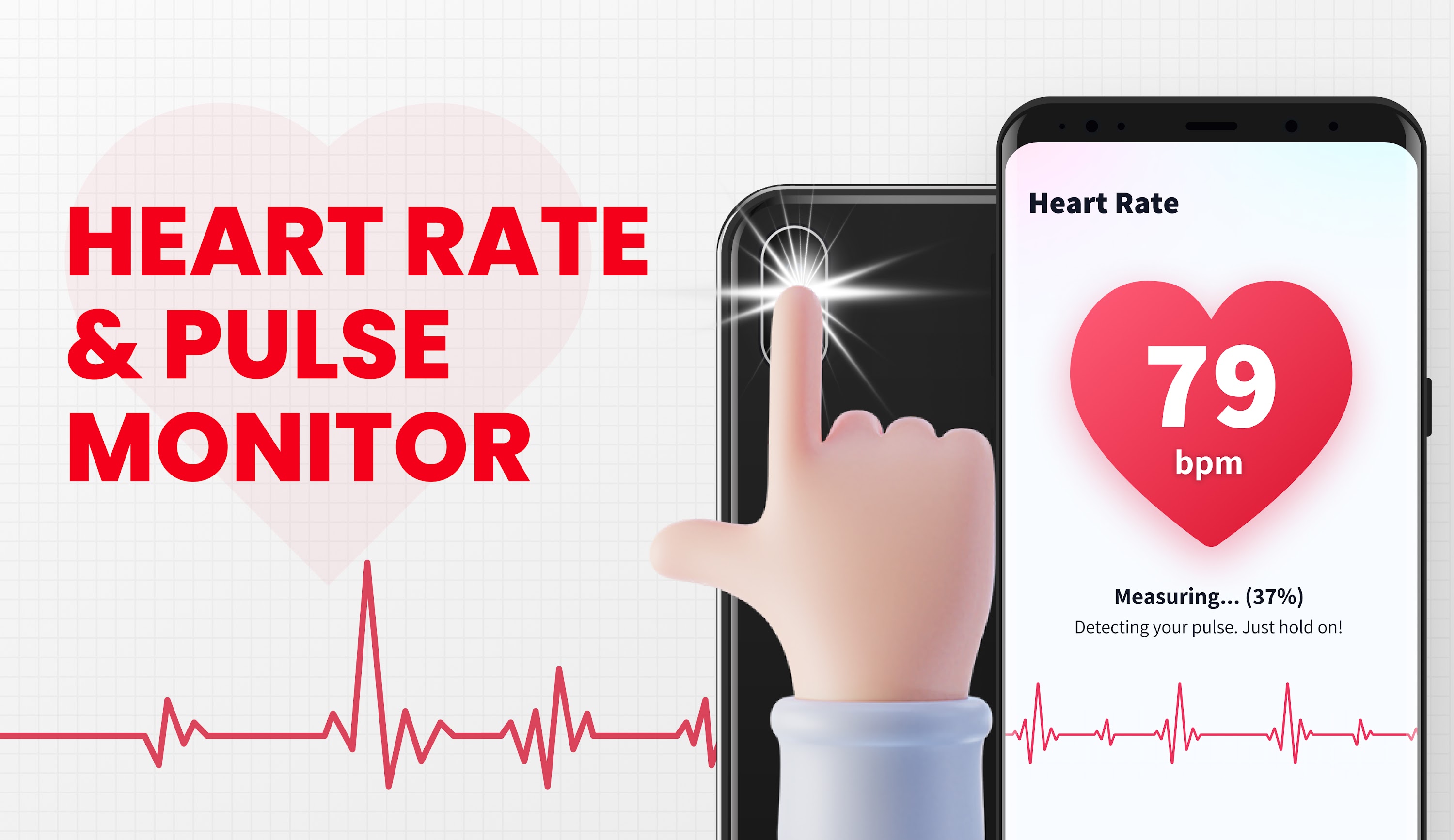 اسکرین شات 1 برنامه Heart Rate Monitor - Pulse App