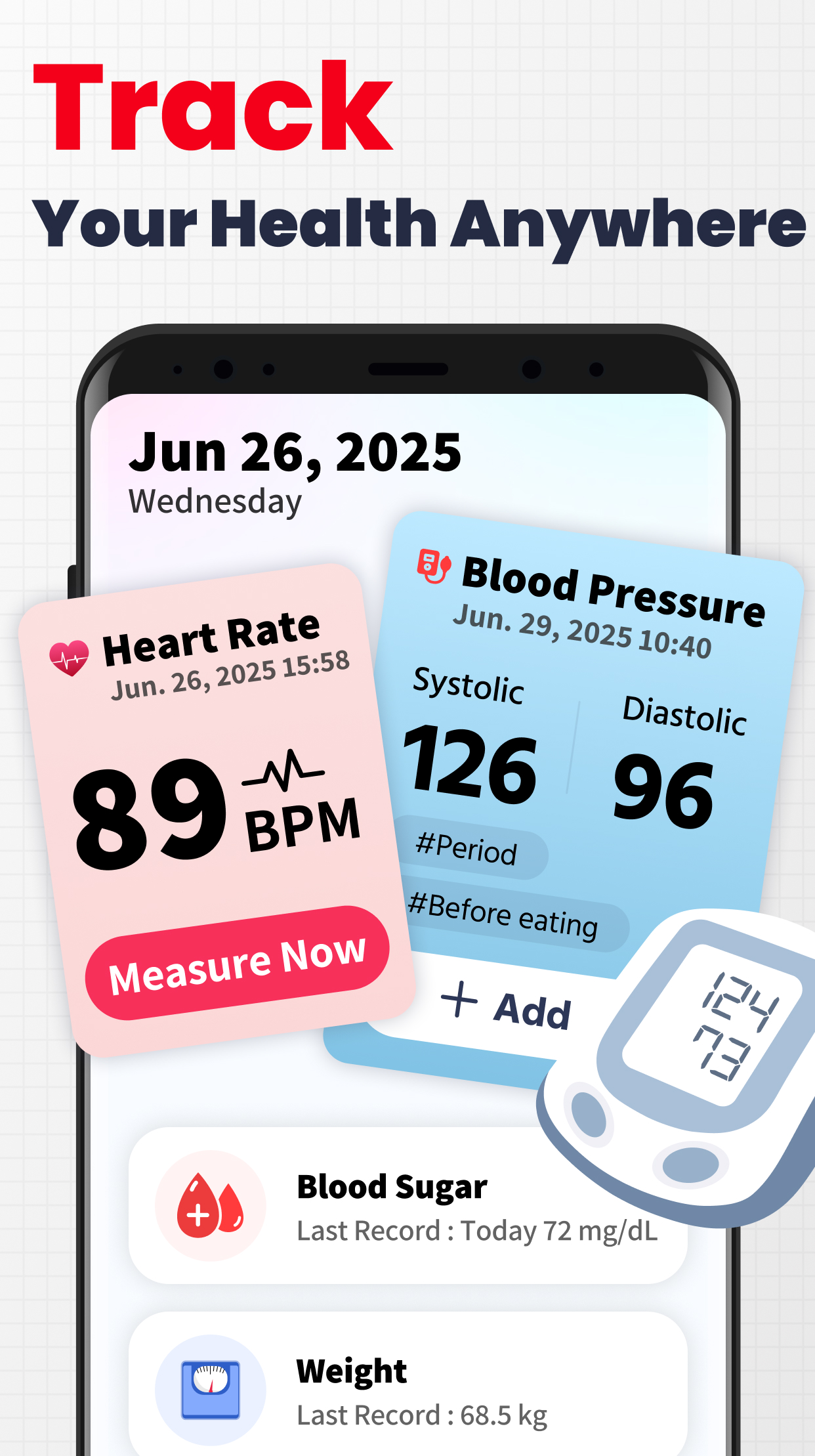اسکرین شات 2 برنامه Heart Rate Monitor - Pulse App