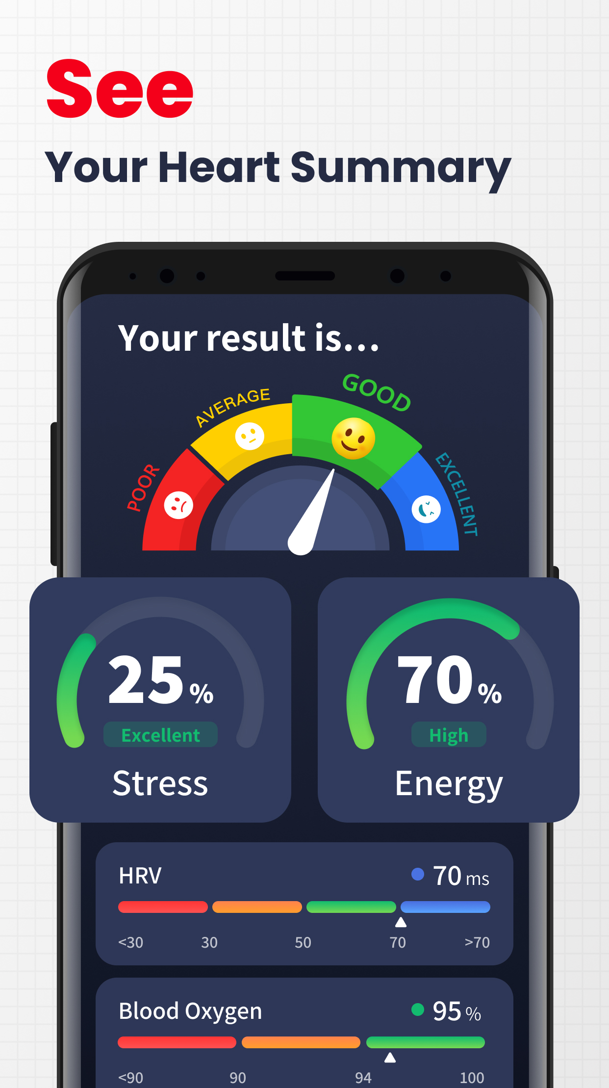 اسکرین شات 3 برنامه Heart Rate Monitor - Pulse App