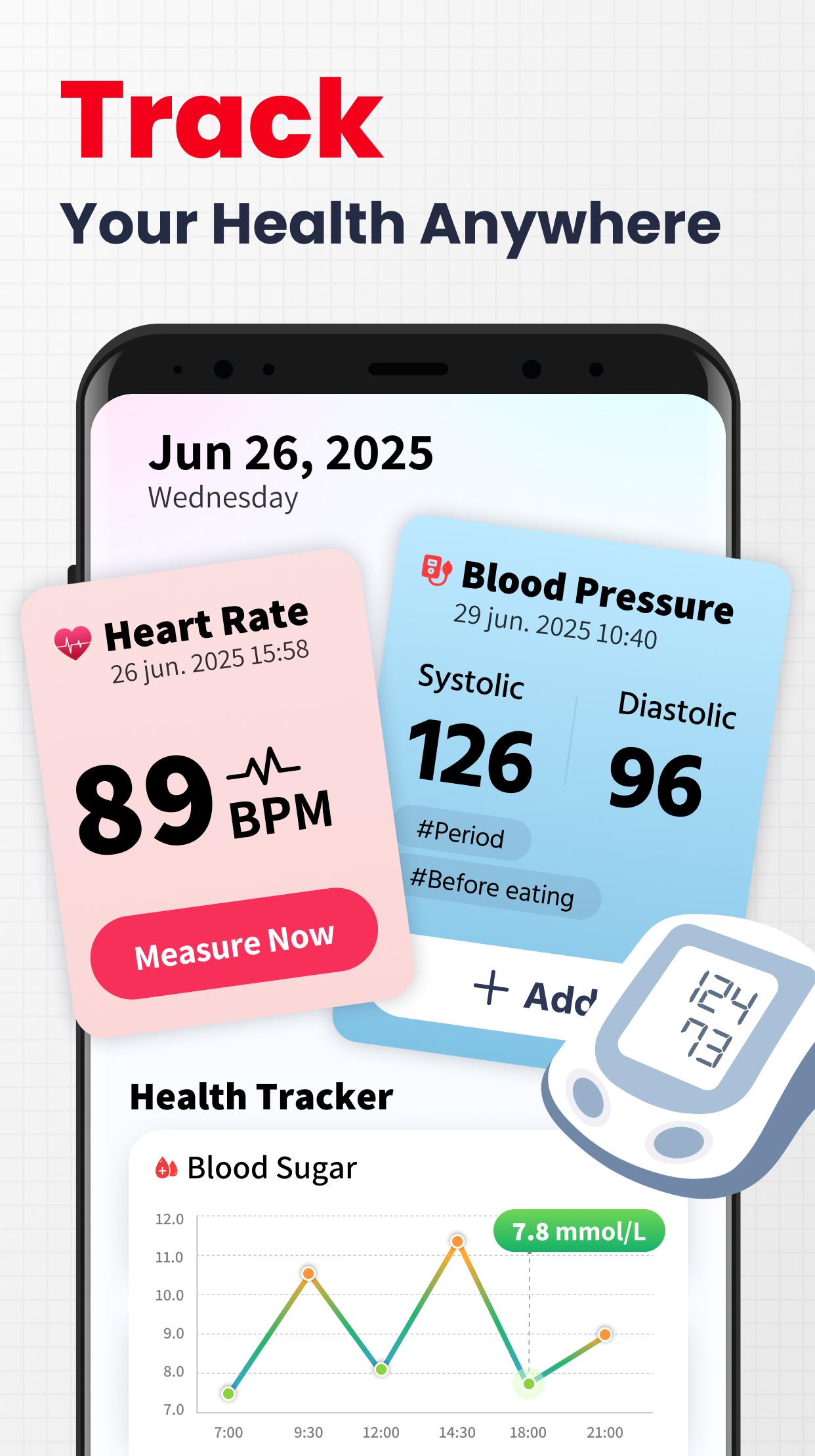 اسکرین شات 2 برنامه Heart Rate Monitor - Pulse App