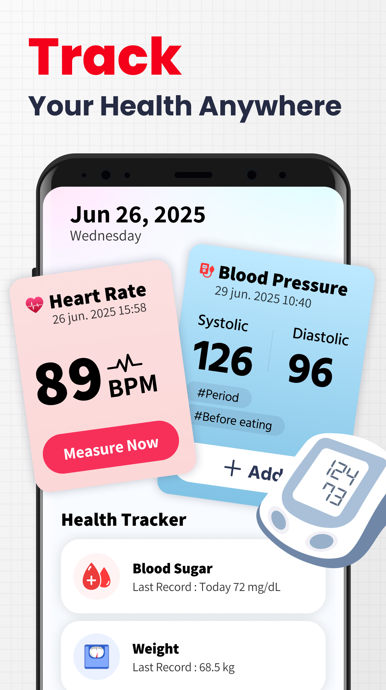اسکرین شات 2 برنامه Heart Rate Monitor - Pulse App