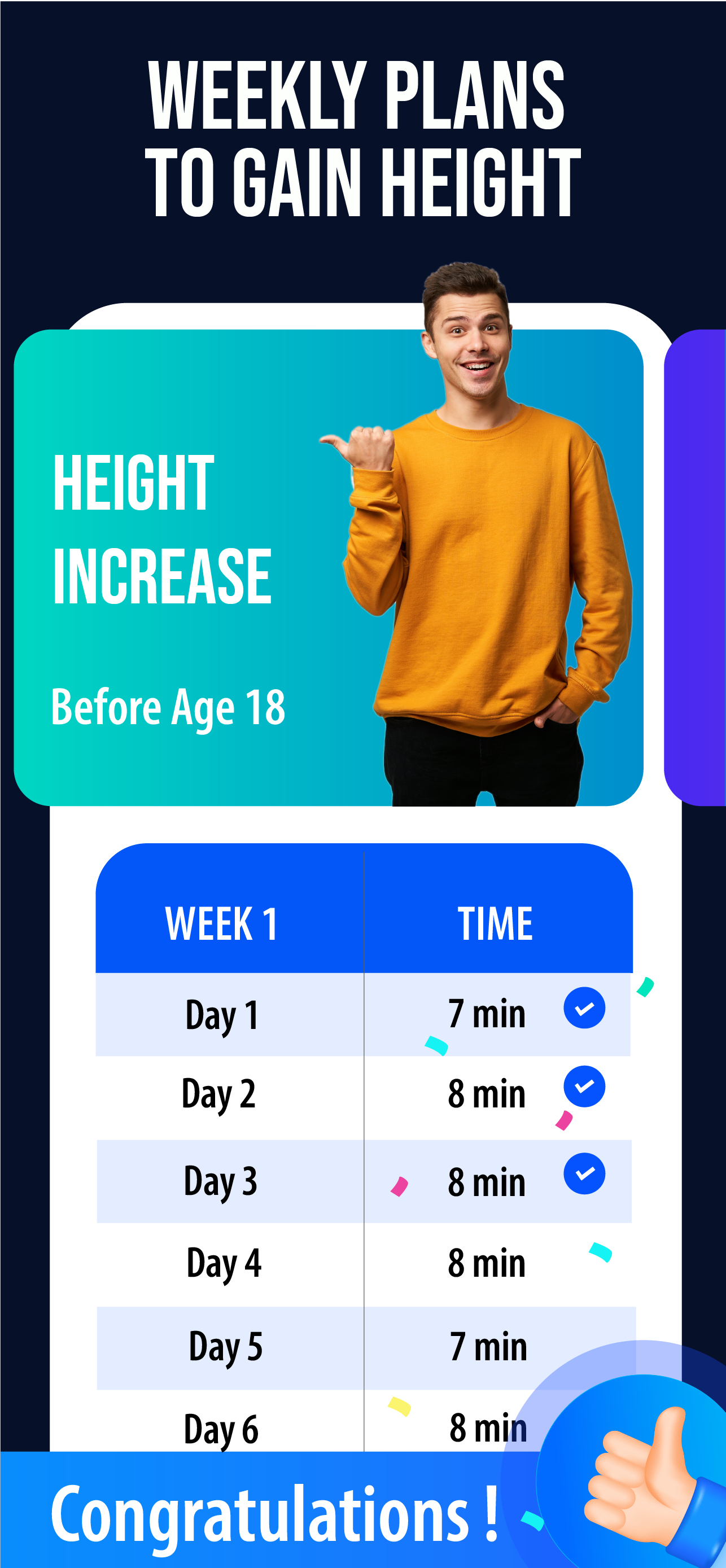 اسکرین شات 3 برنامه Height Increase Workout