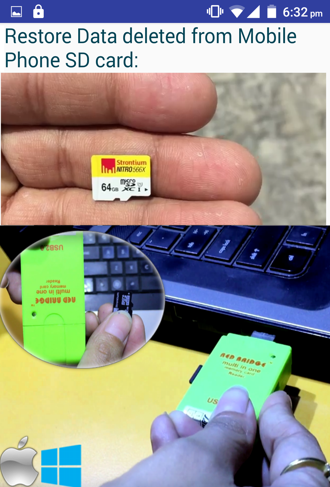 اسکرین شات 3 برنامه Memory Card Recovery & Repair