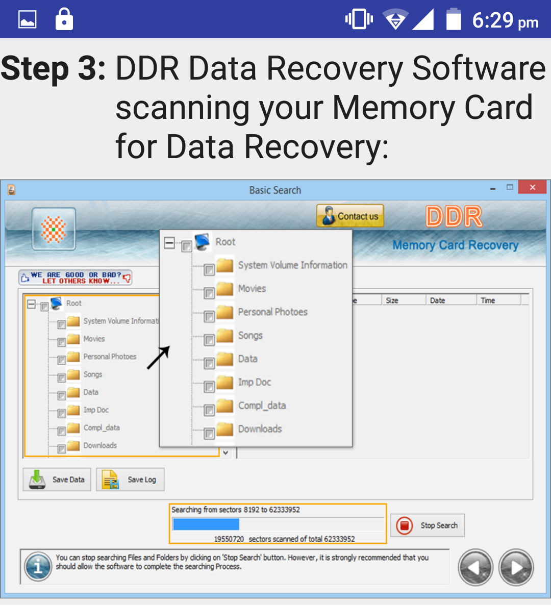 اسکرین شات 4 برنامه Memory Card Recovery & Repair
