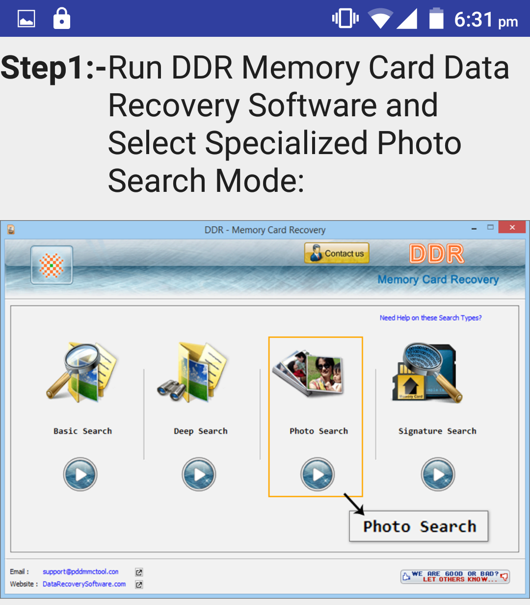 اسکرین شات 6 برنامه Memory Card Recovery & Repair